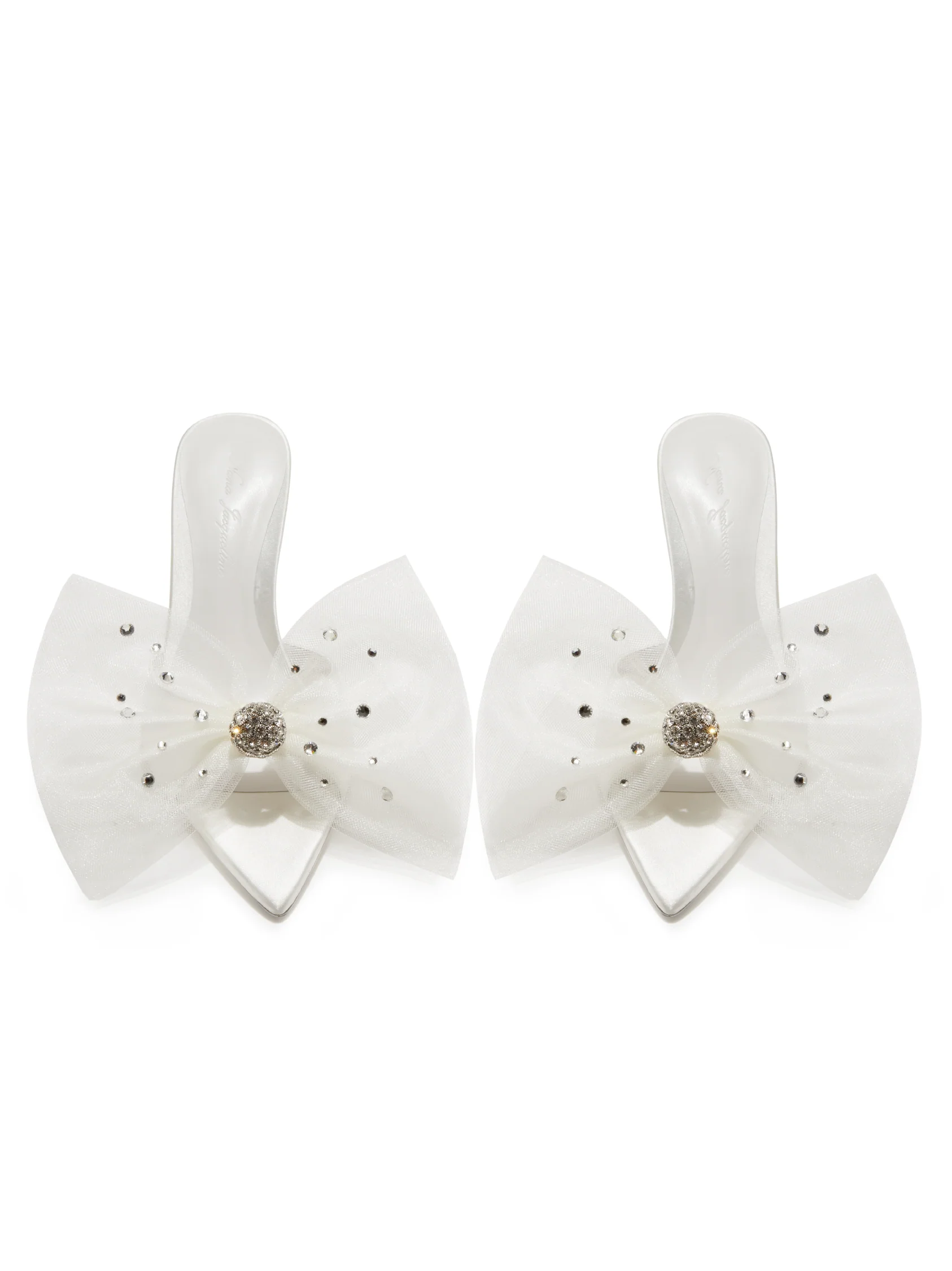 Isabella Bow Heels (White) (Final Sale)