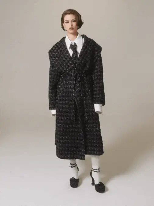 Emmeline Lapel Coat (Black)