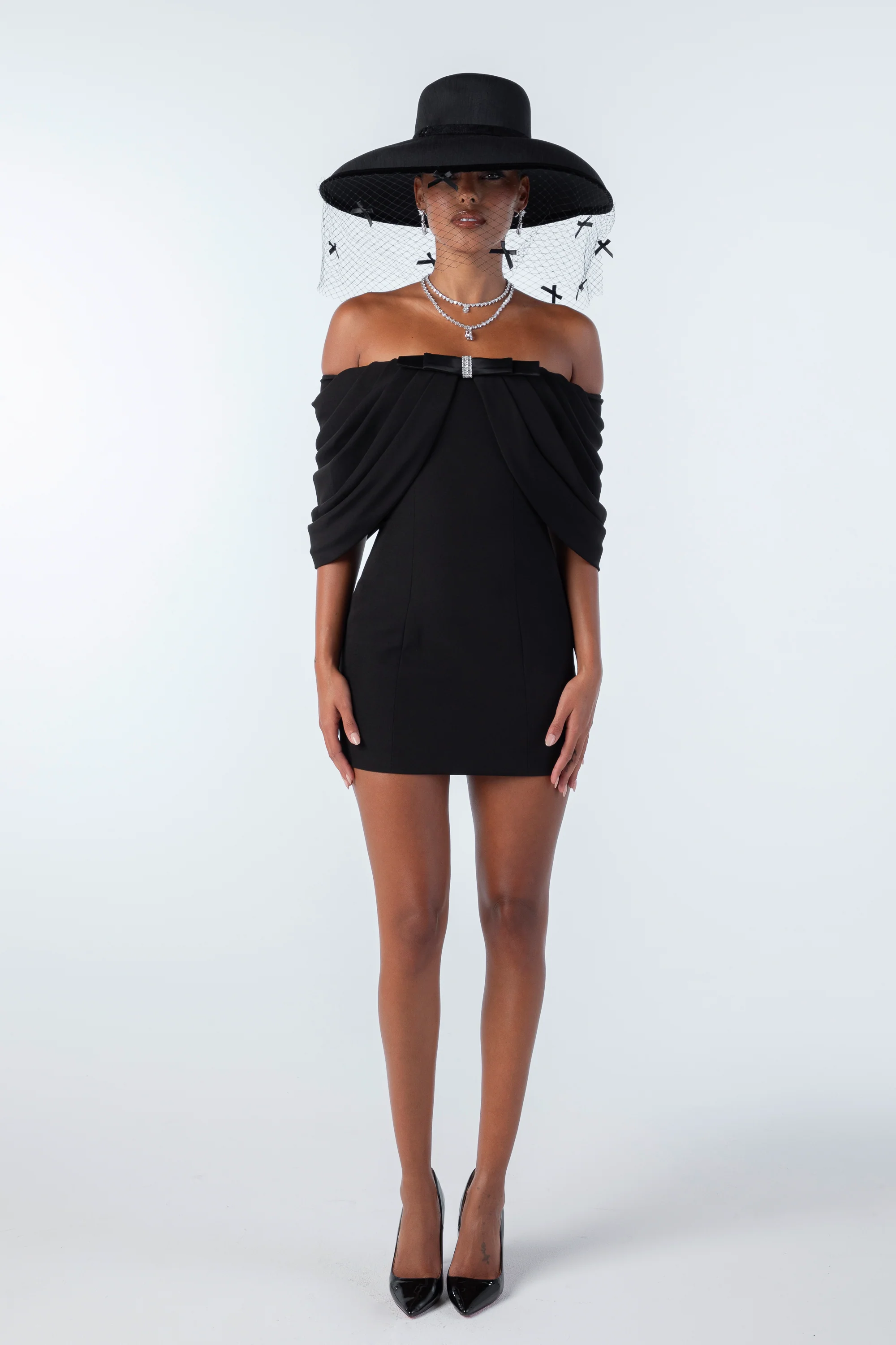Kate Bow Dress (Black)