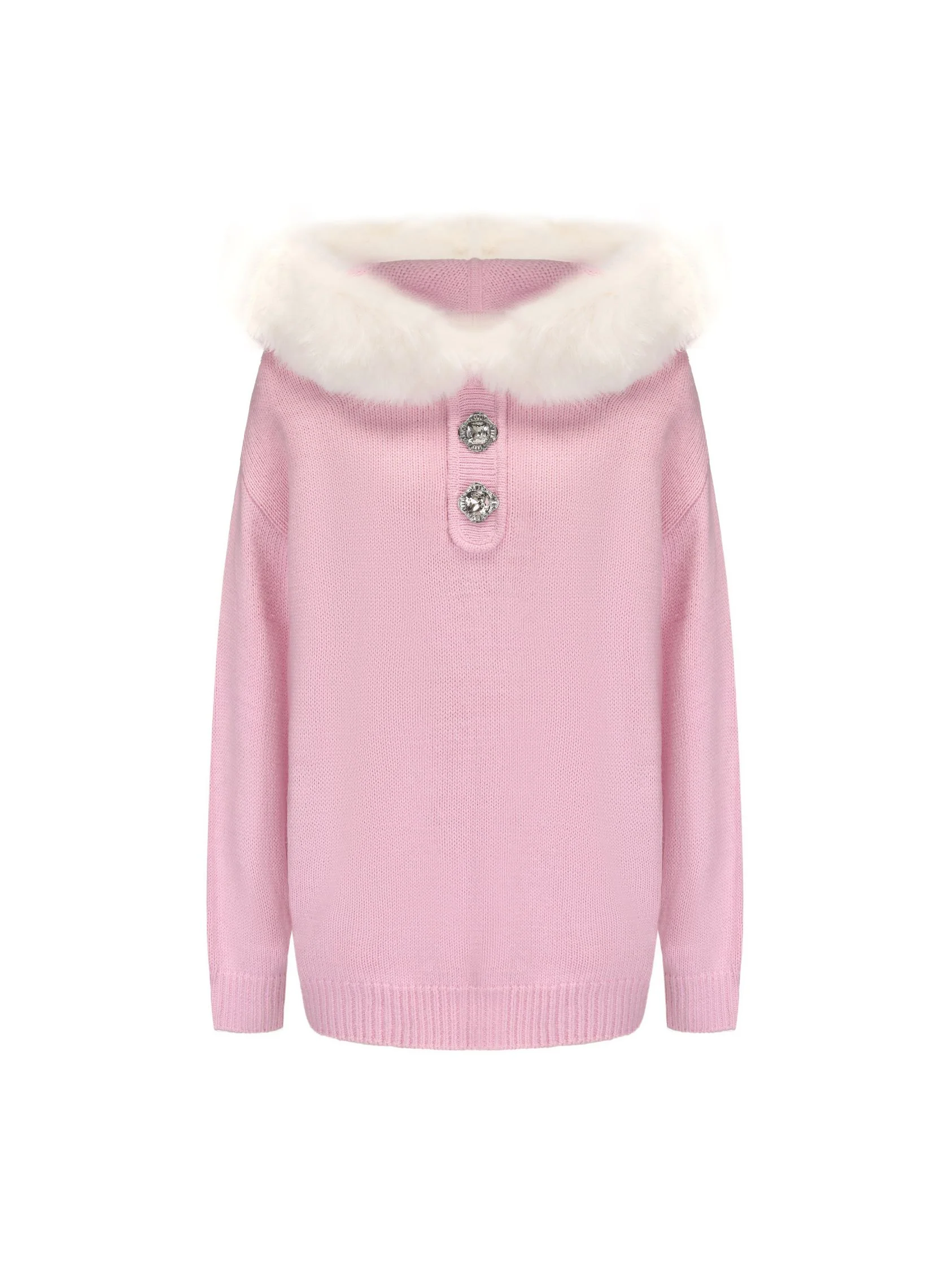 Ava Fur Sweatshirt (Pink)