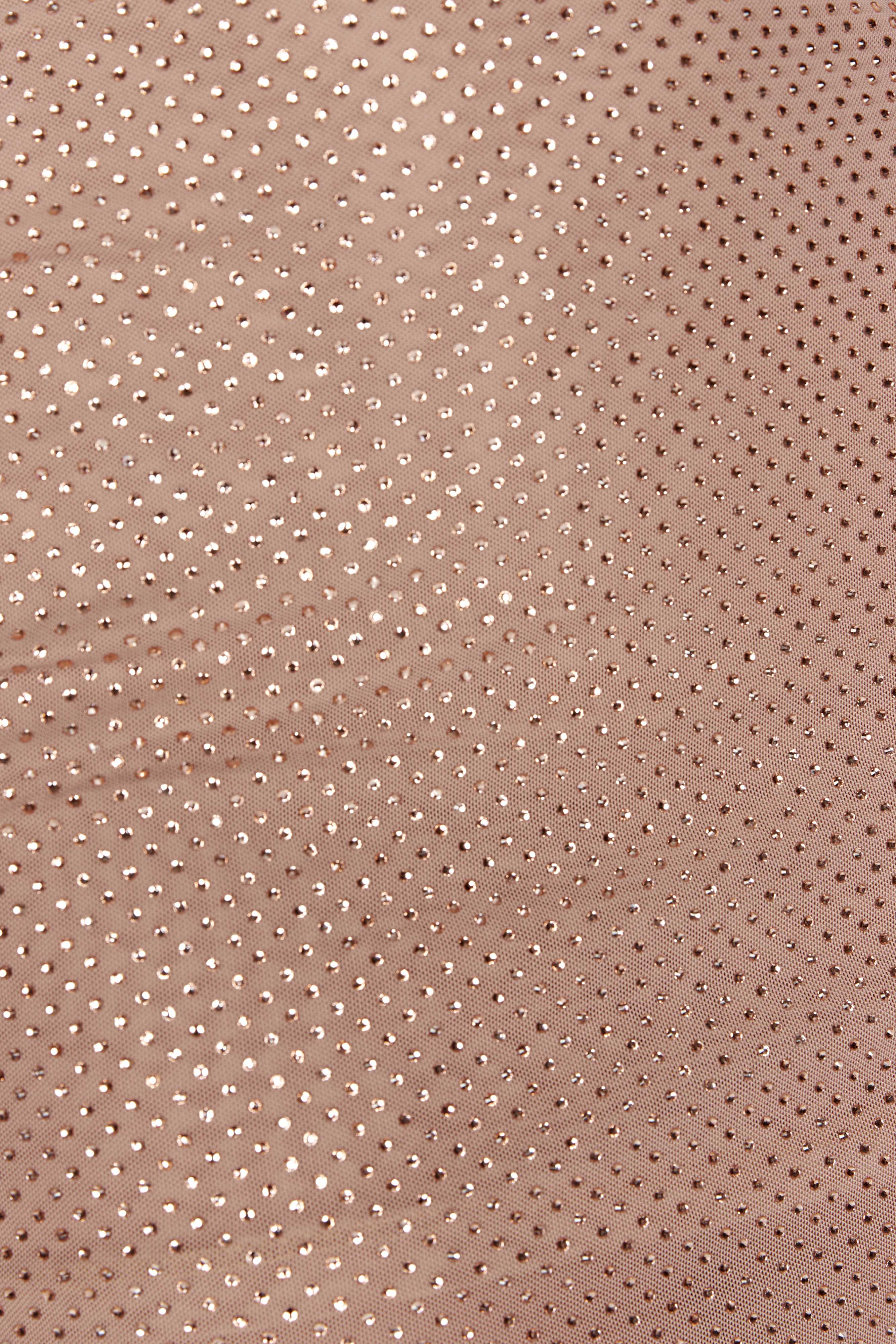 Waverly Strapless Diamante Midi Dress - Nude