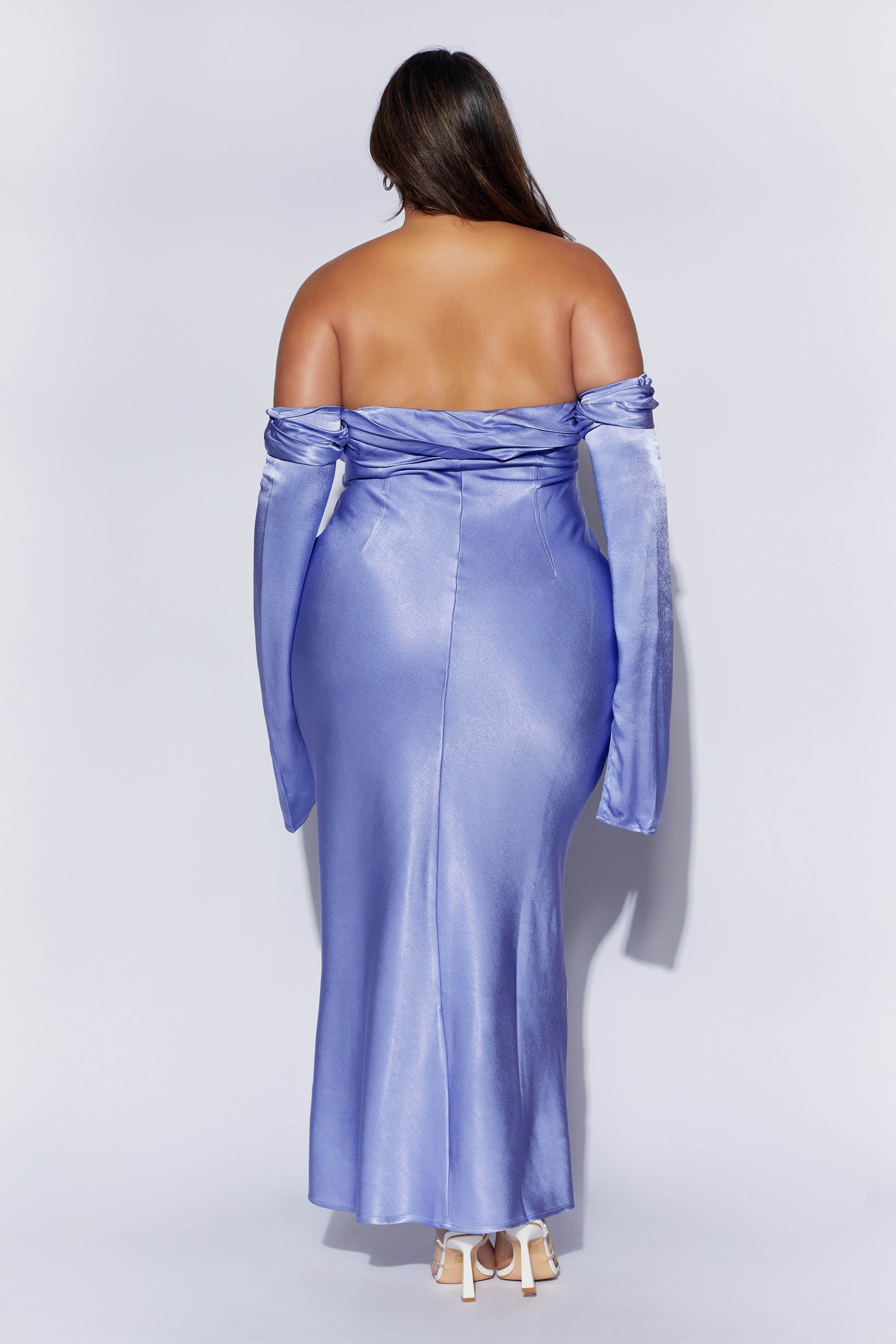 Giselle Off Shoulder Cowl Neck Maxi Dress - Lavender