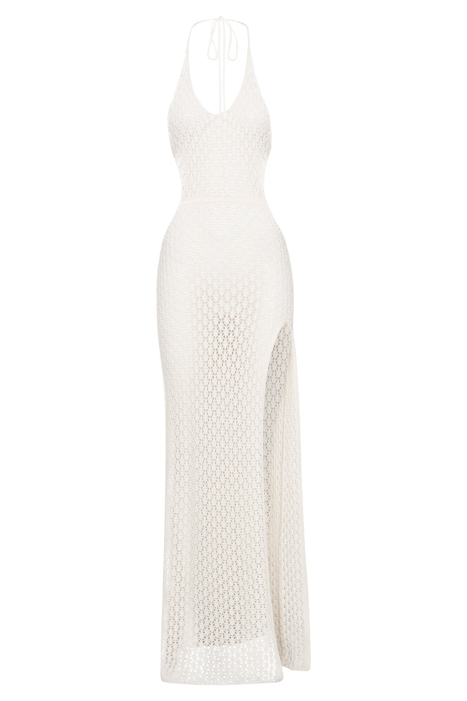 Malia Cut Out Crochet Maxi Dress - Cream