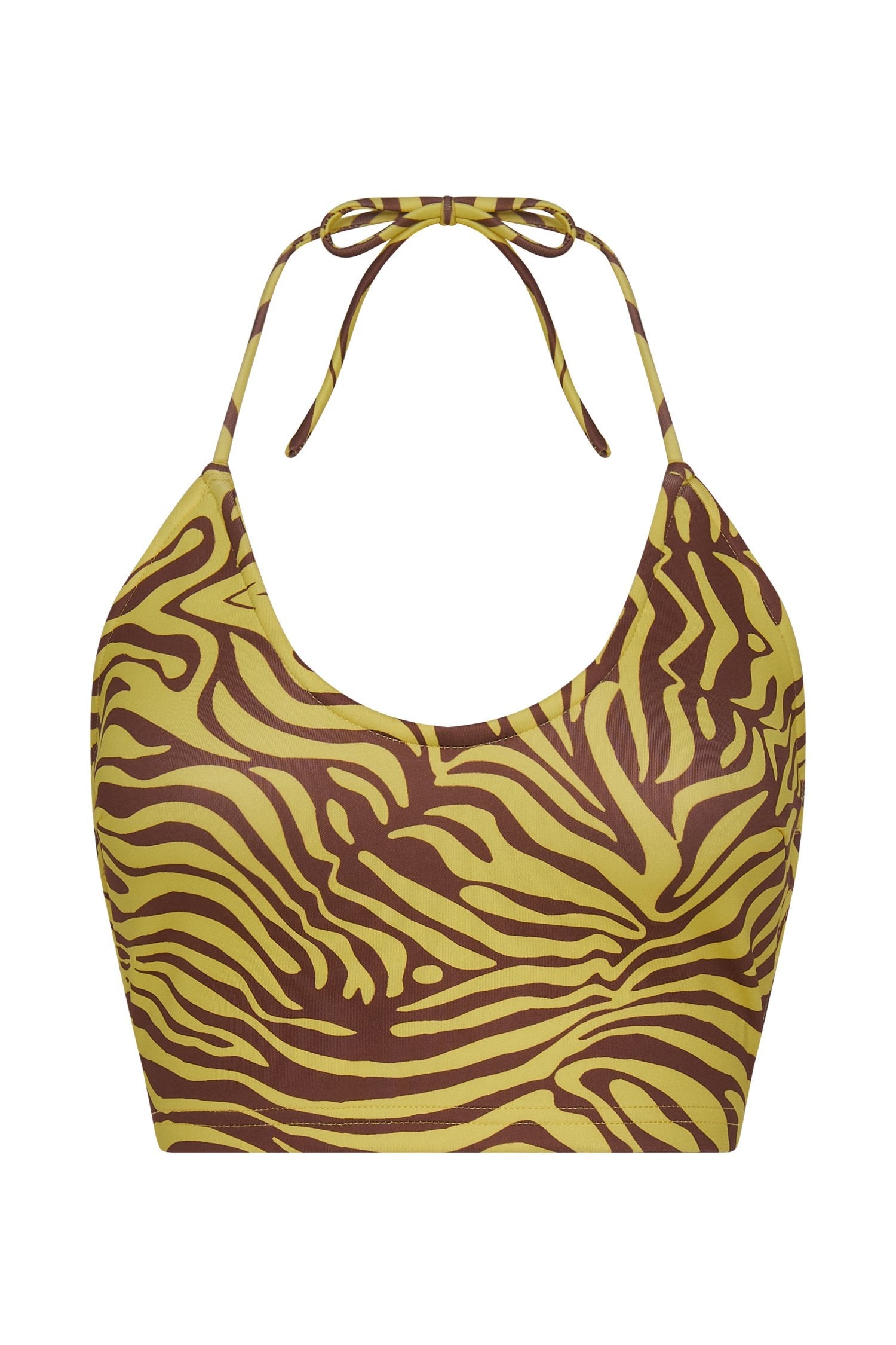 Joelle Halter Crop Top - Zebra Print