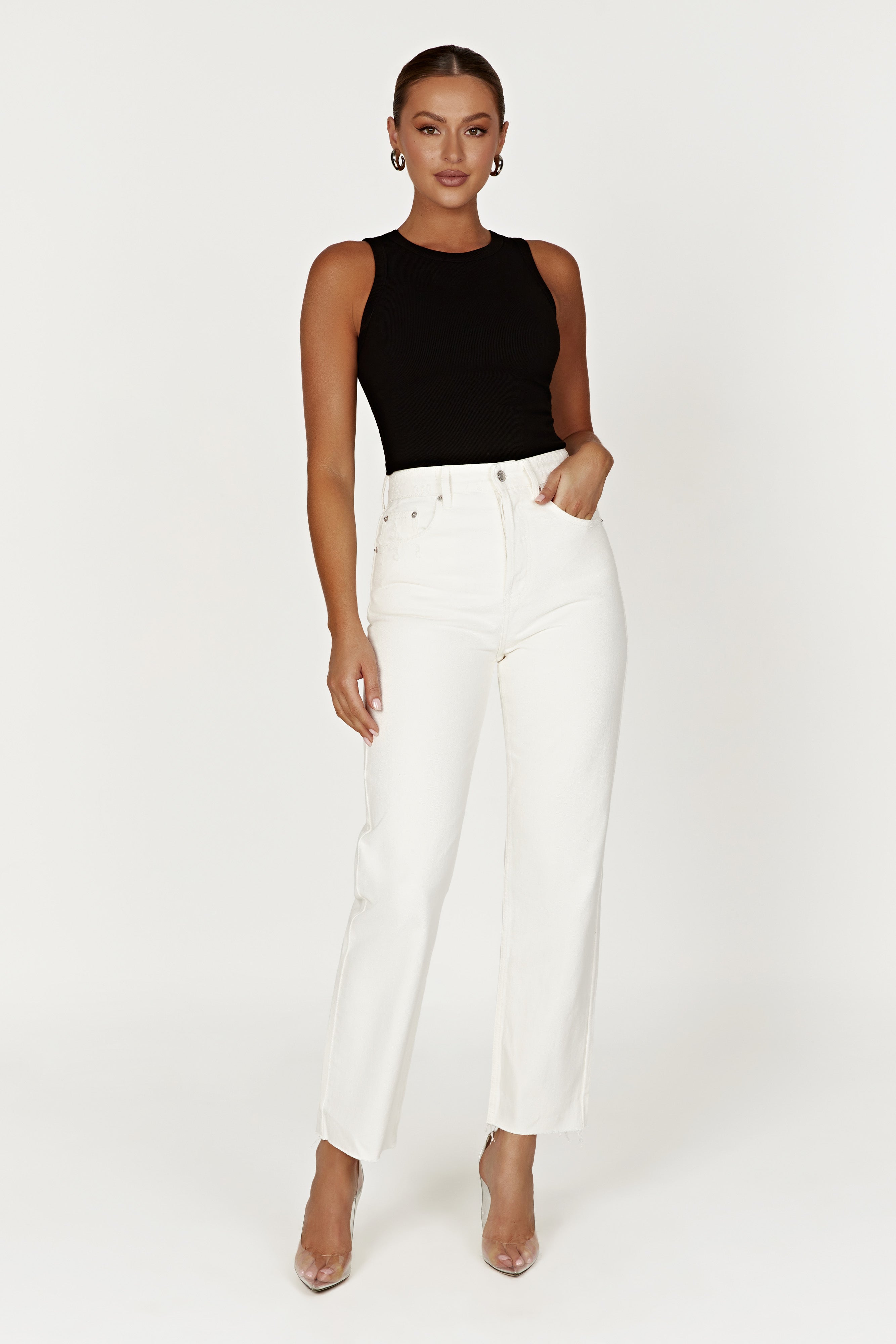 Tina Mom Jean - Ecru