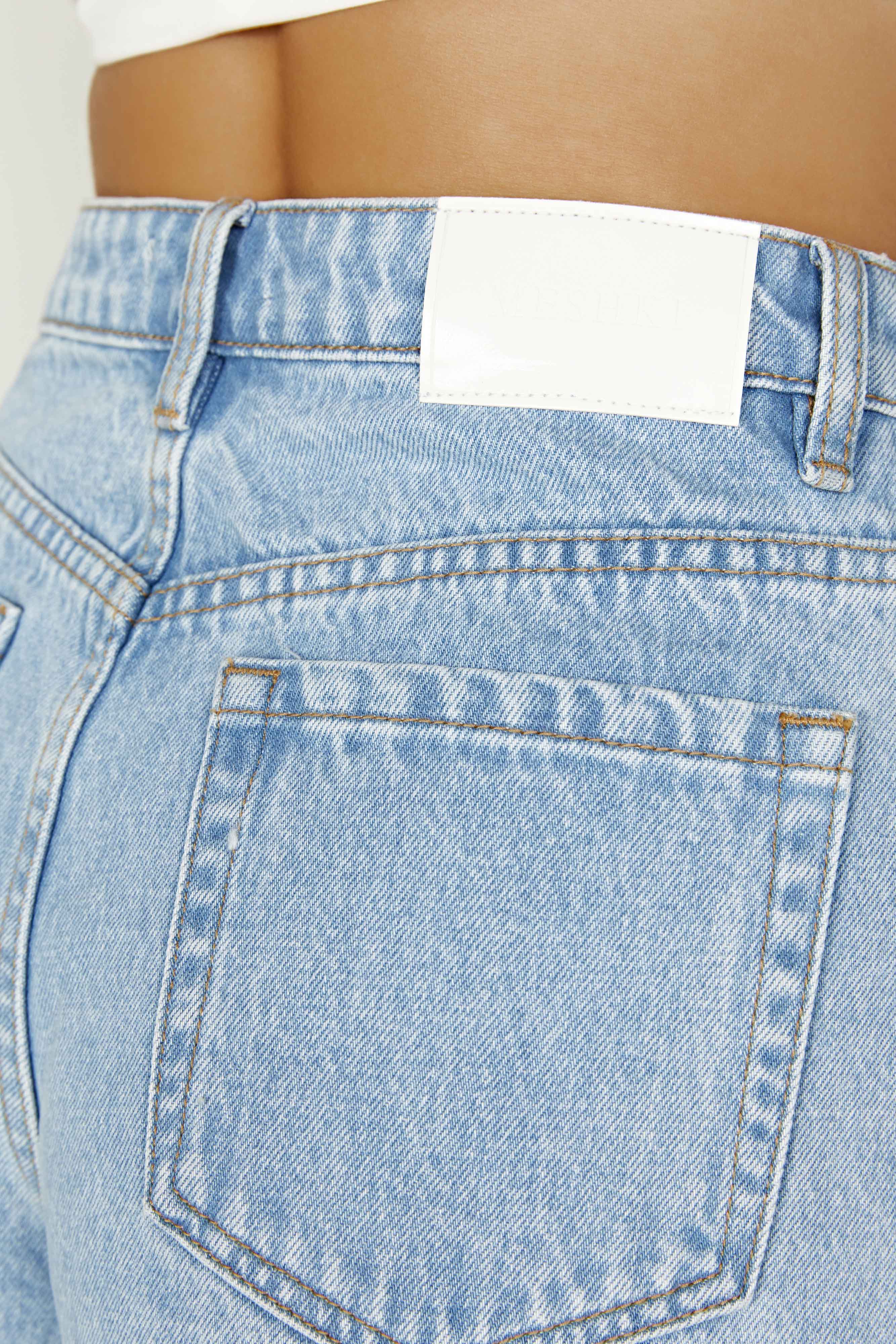 Jasper Mid Rise Denim Shorts - Mid Blue