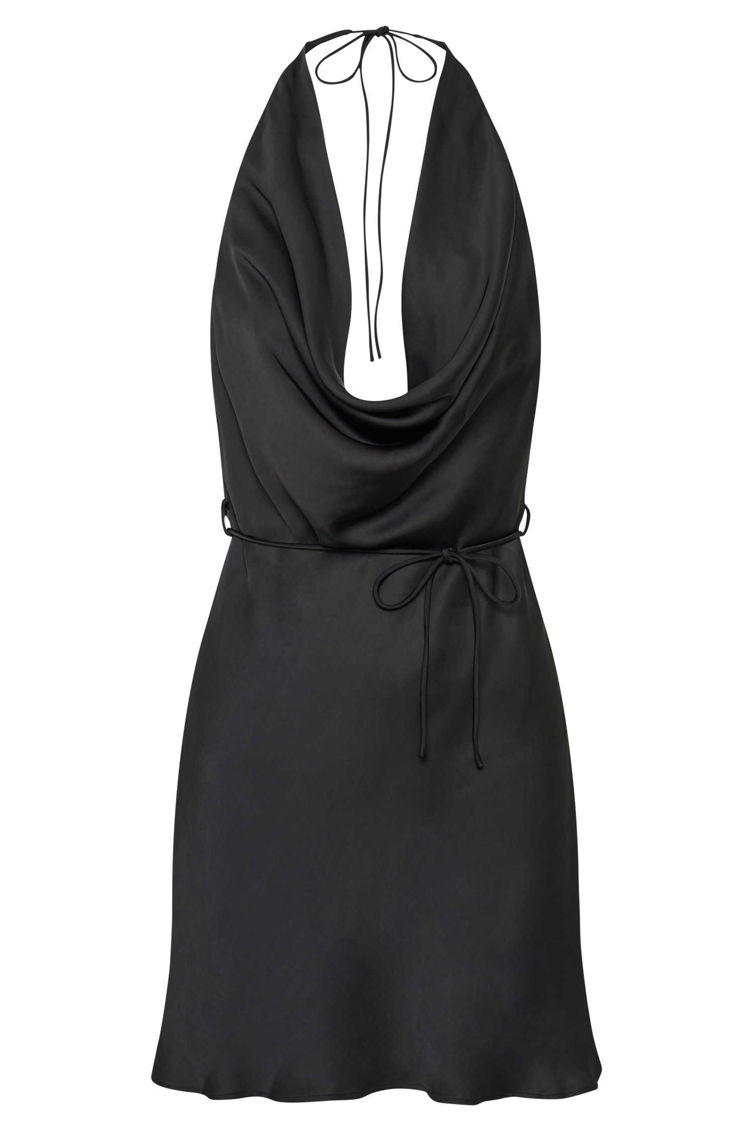 Lorena Halter Mini Dress - Black