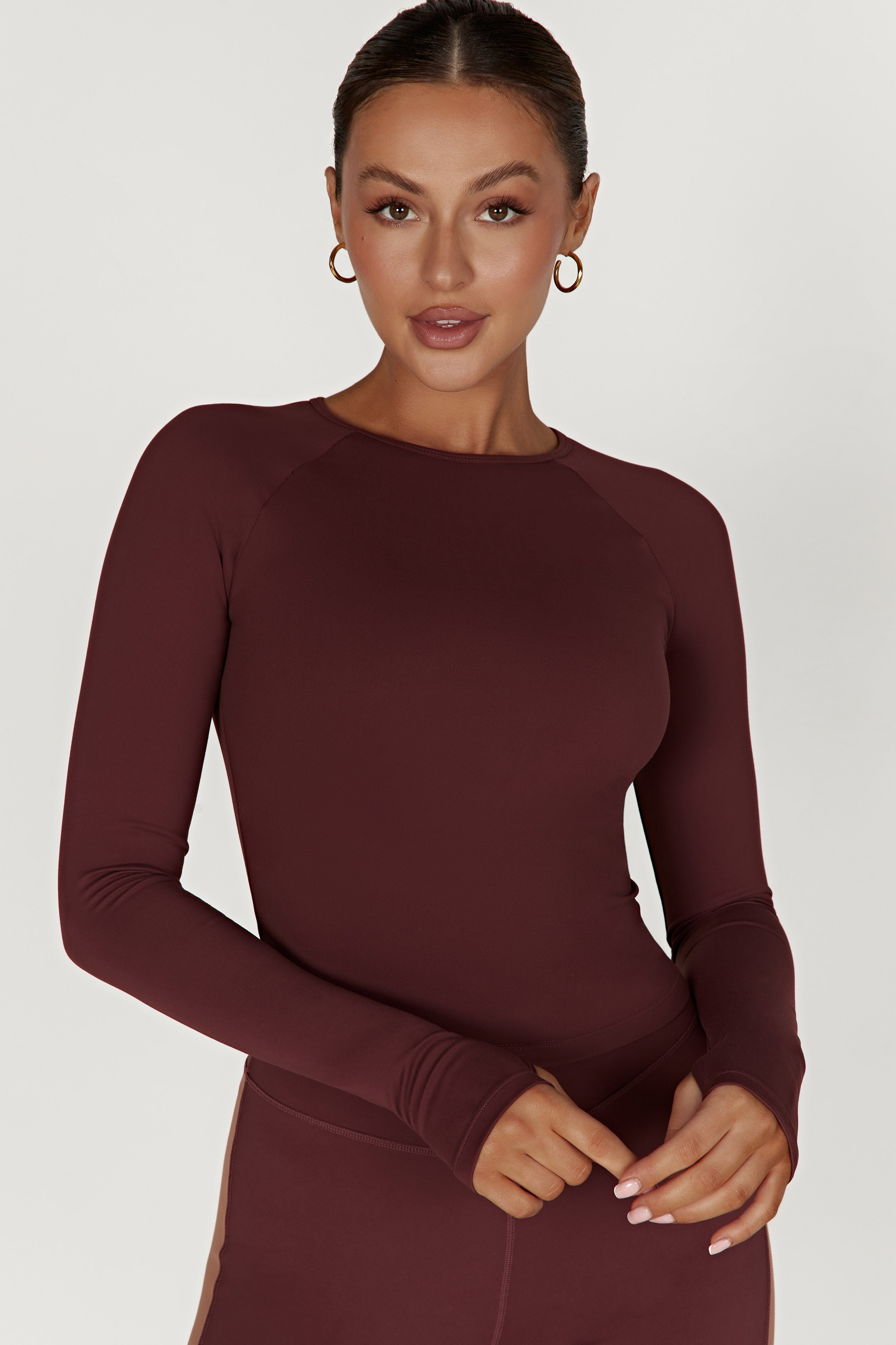 Venus Long Sleeve Top - Mahogany
