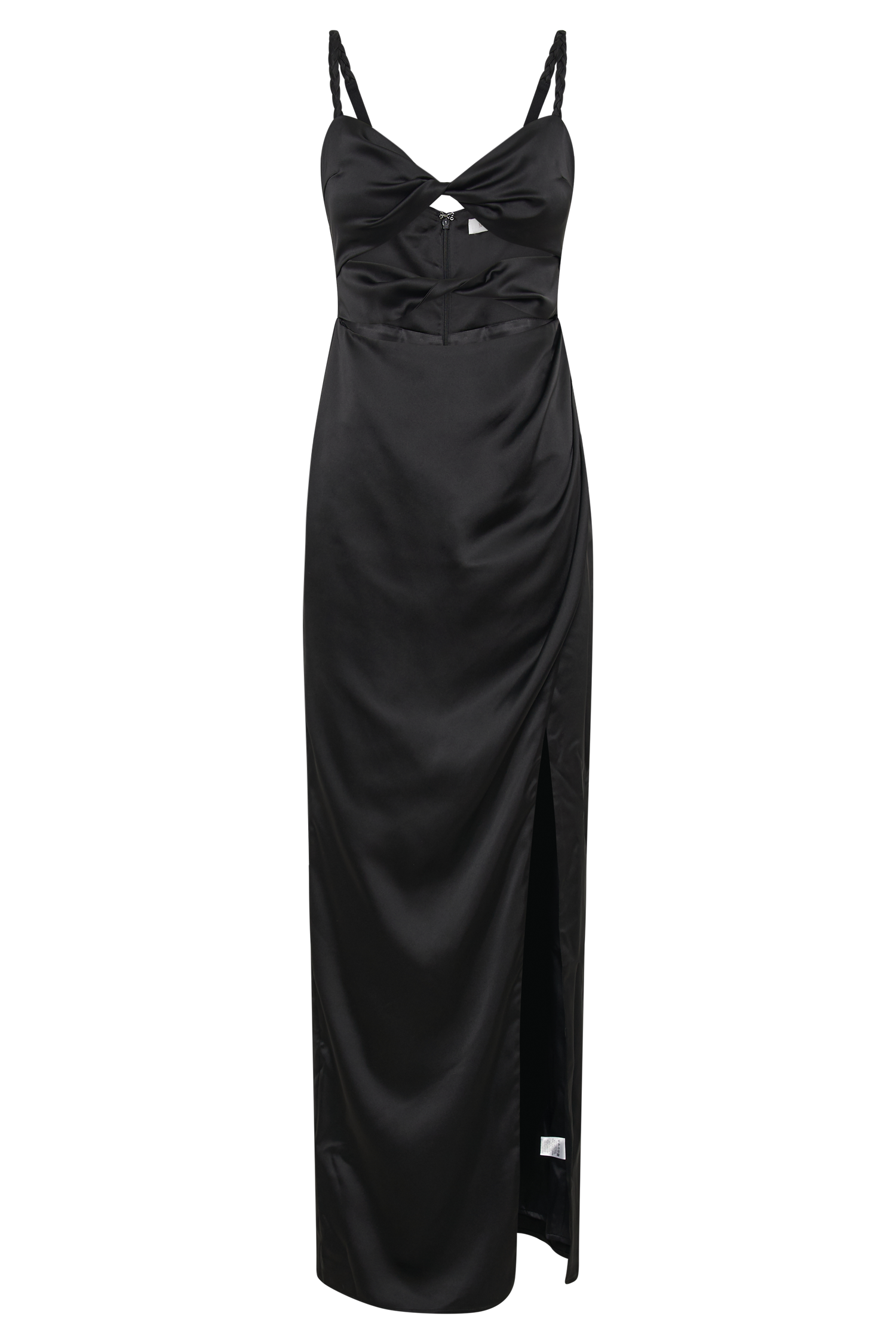 Cleo Satin Dress - Black