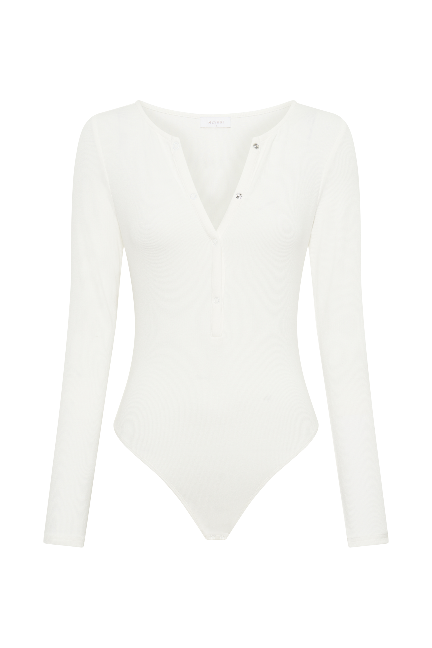 Naomi Long Sleeve Bodysuit - White