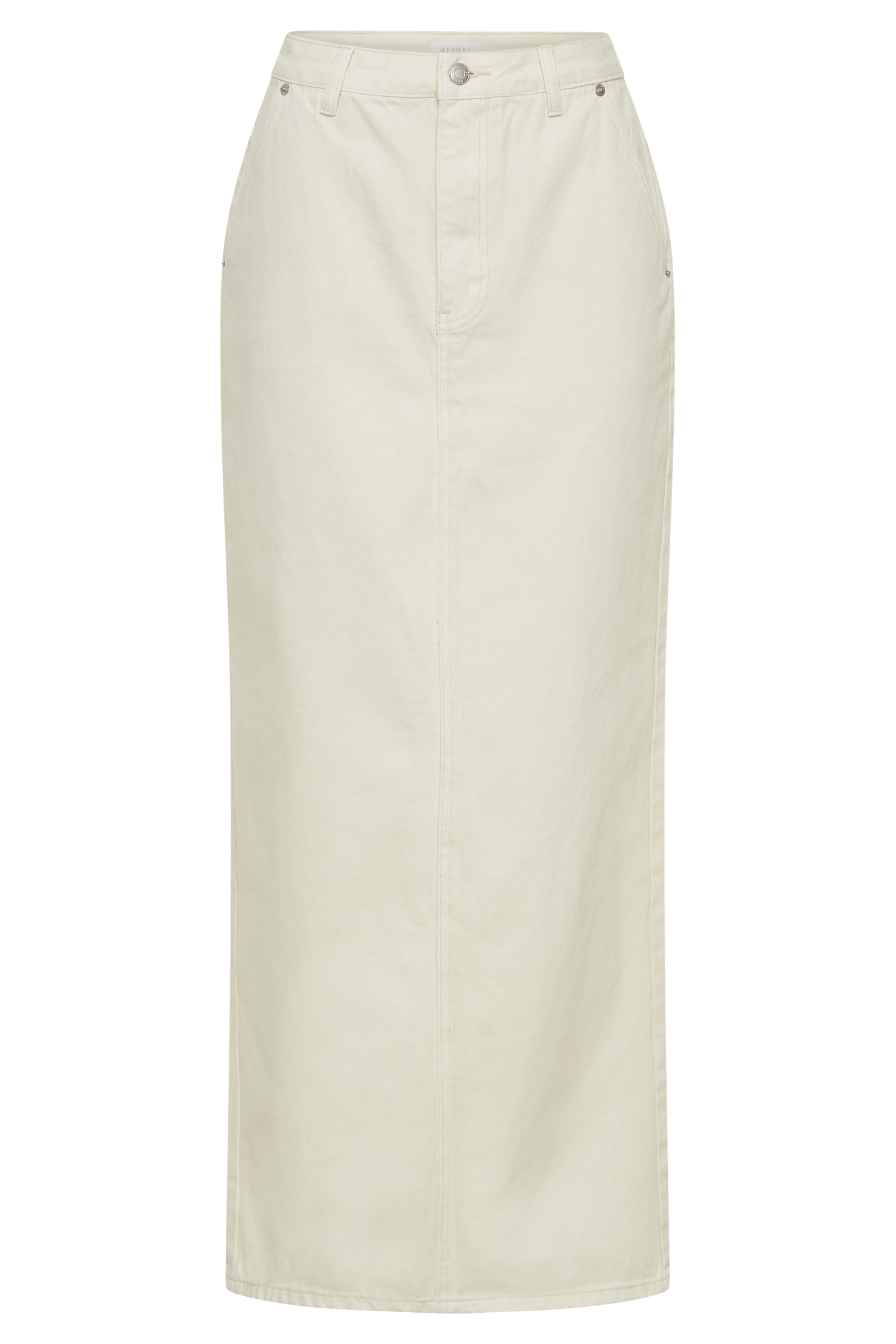 Illona Denim Maxi Skirt - Ecru
