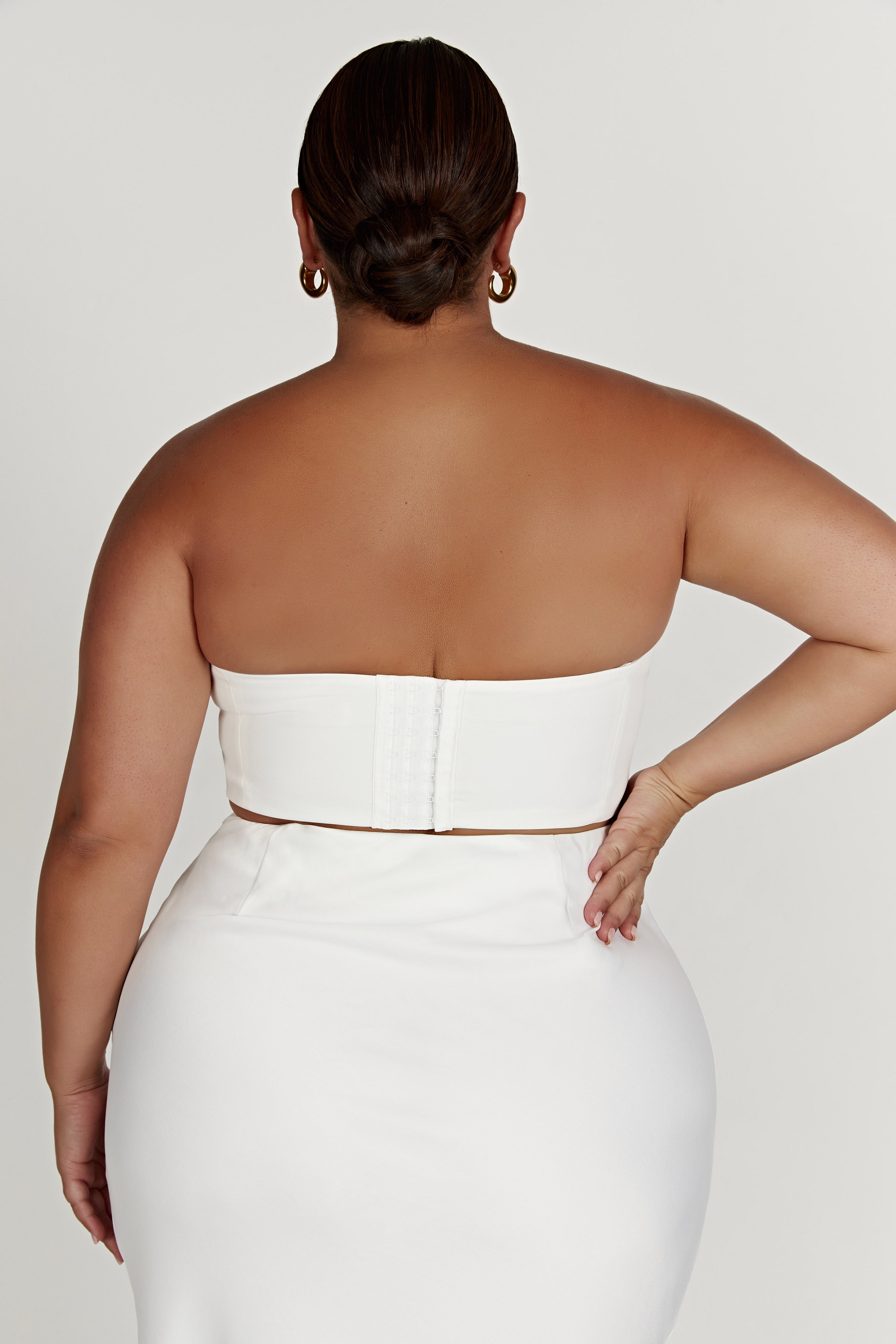 Paloma Rose Crop Top - White