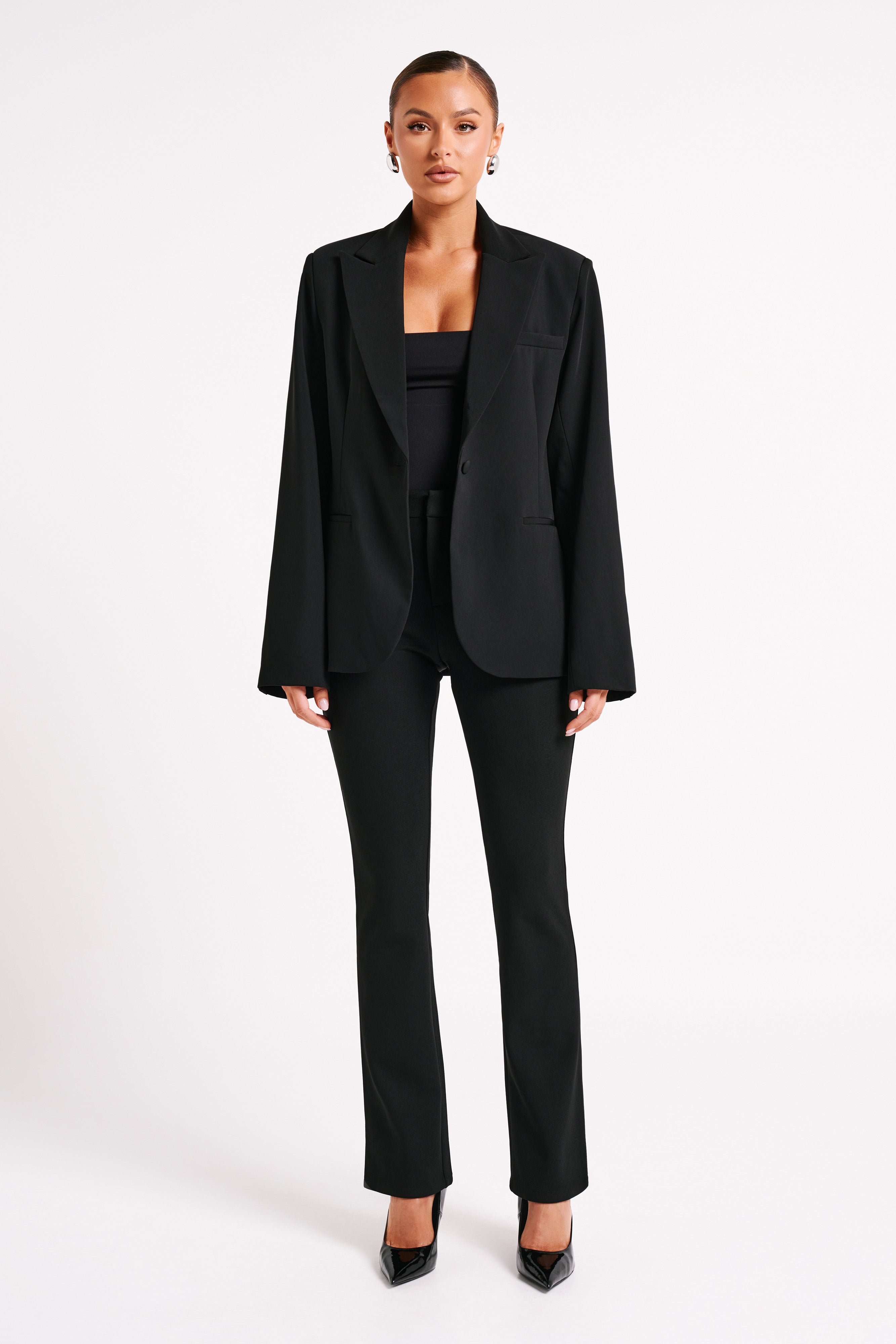 Charlotte Crepe Long Pants - Black