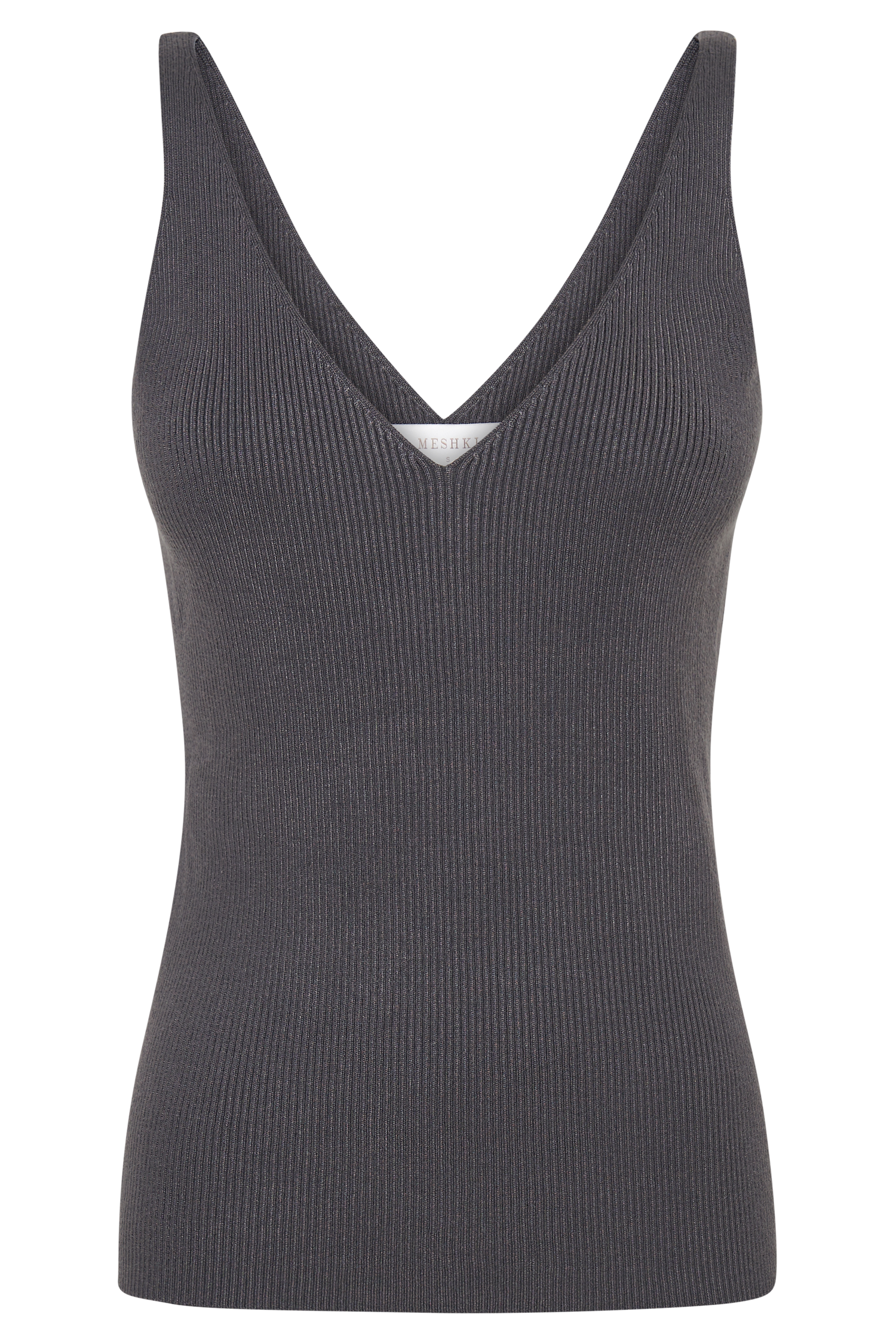 Alicia Sleeveless Knit Top - Charcoal