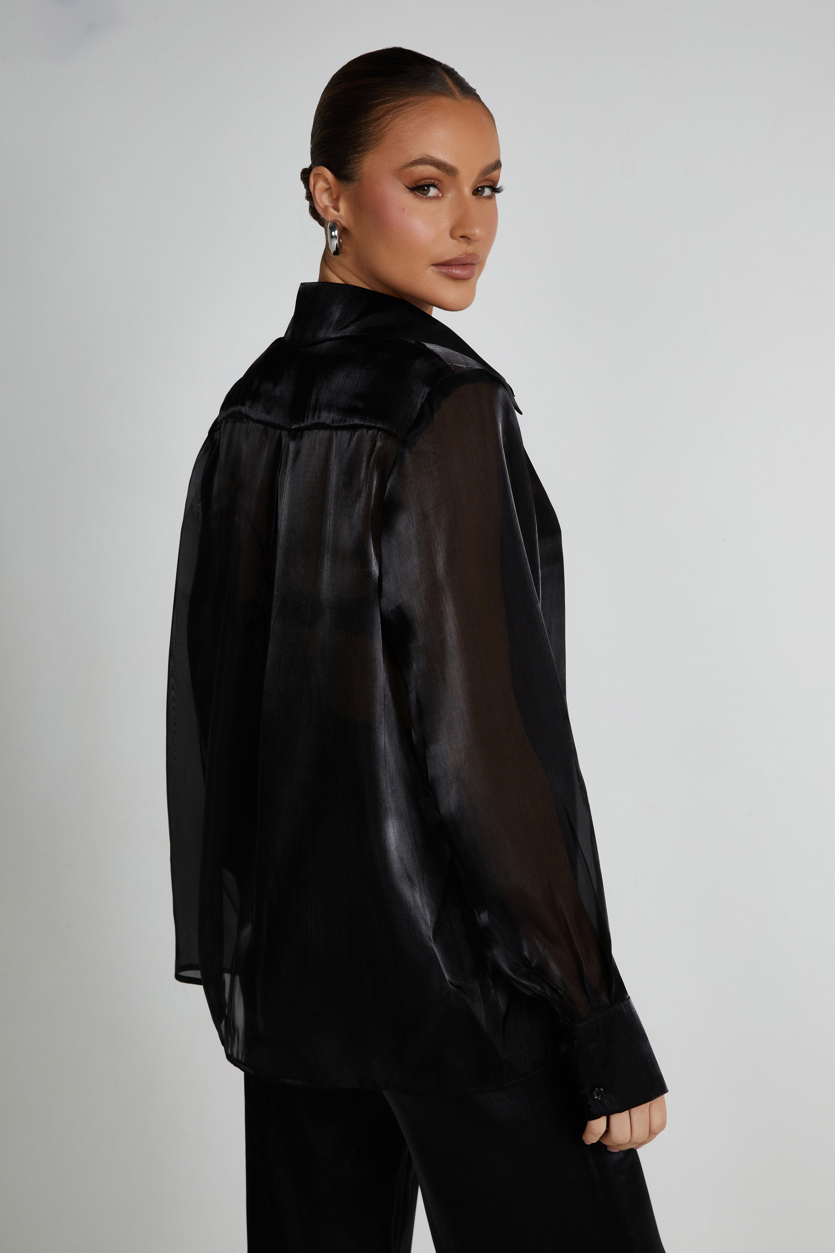 Kinsley Sheer Shirt - Black