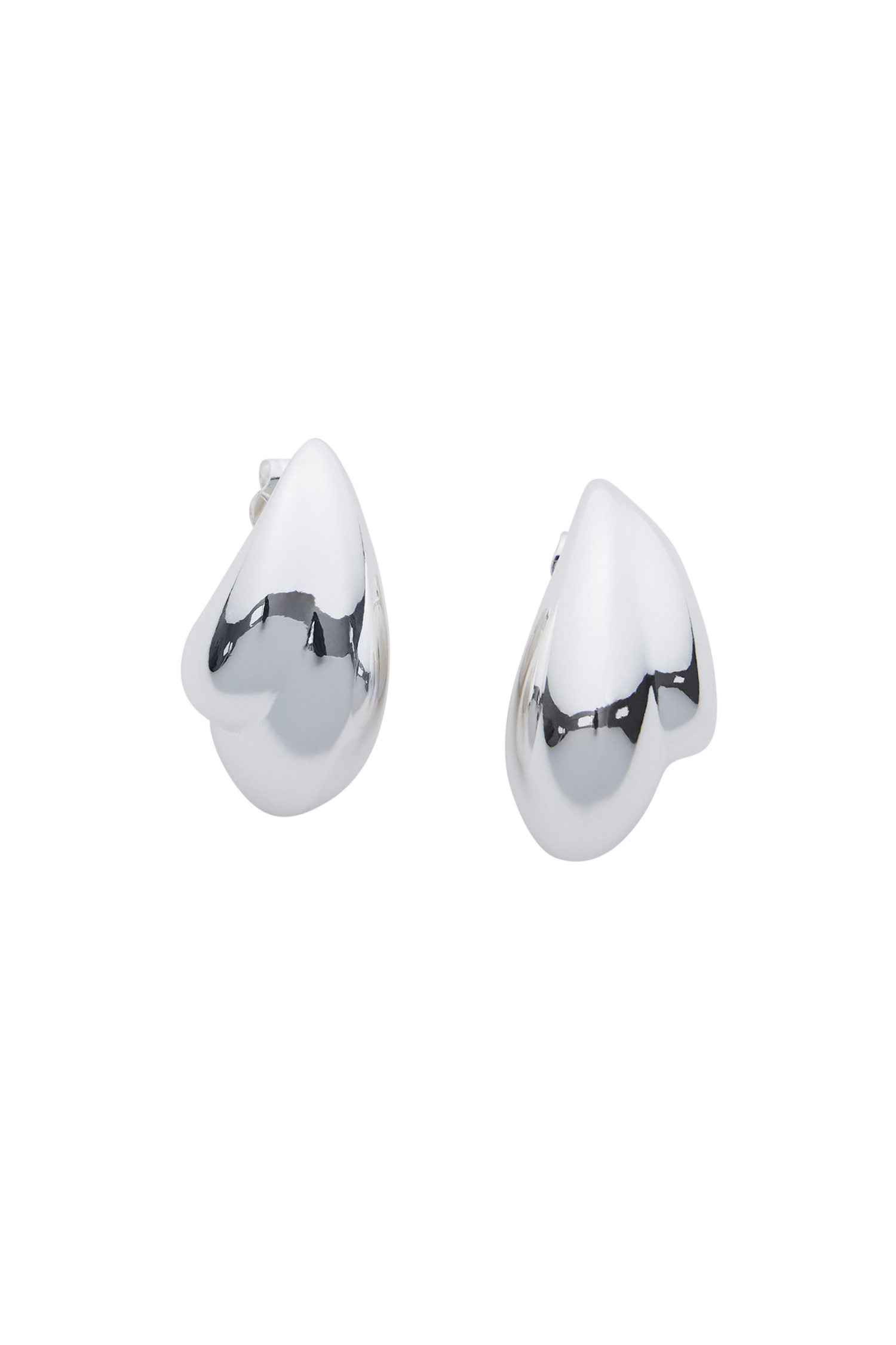 Zadie Double Teardrop Earrings - Silver