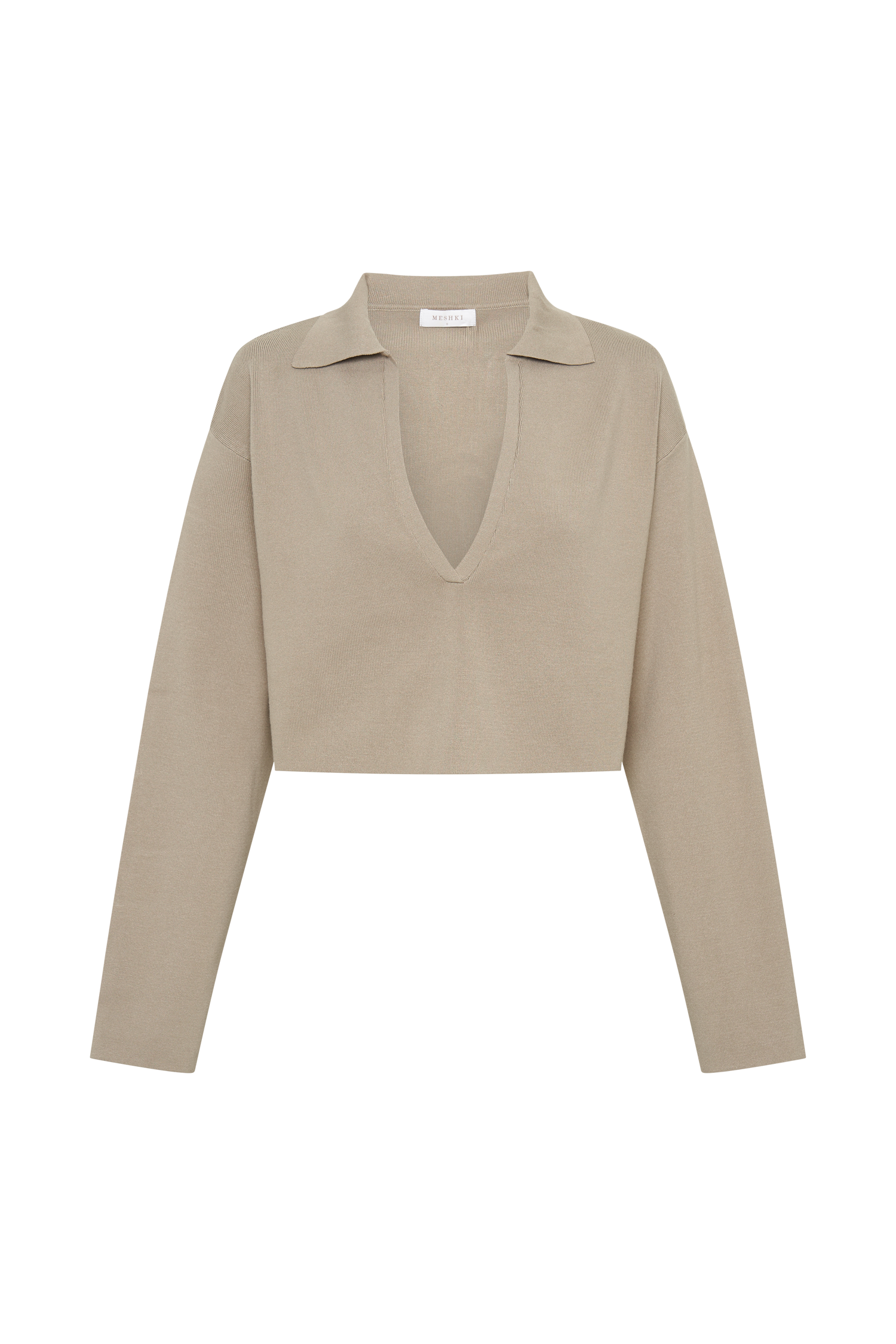 Lennox Collared Knit Jumper - Taupe