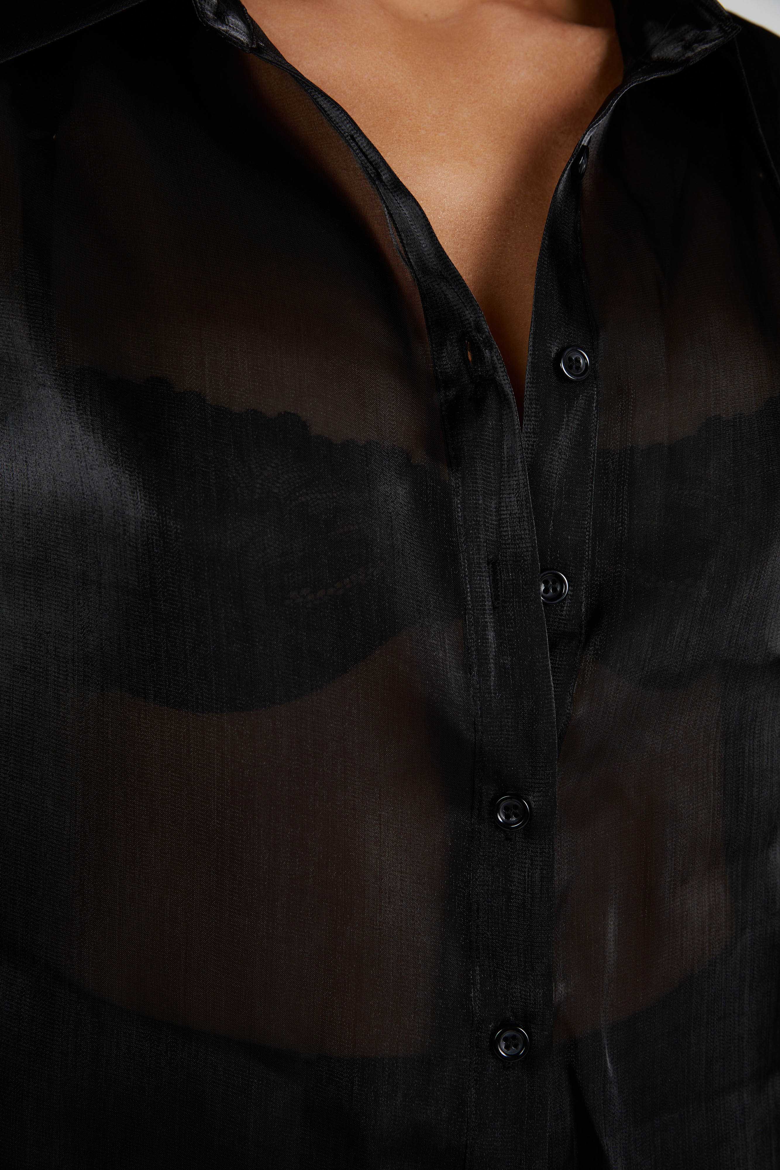 Kinsley Sheer Shirt - Black