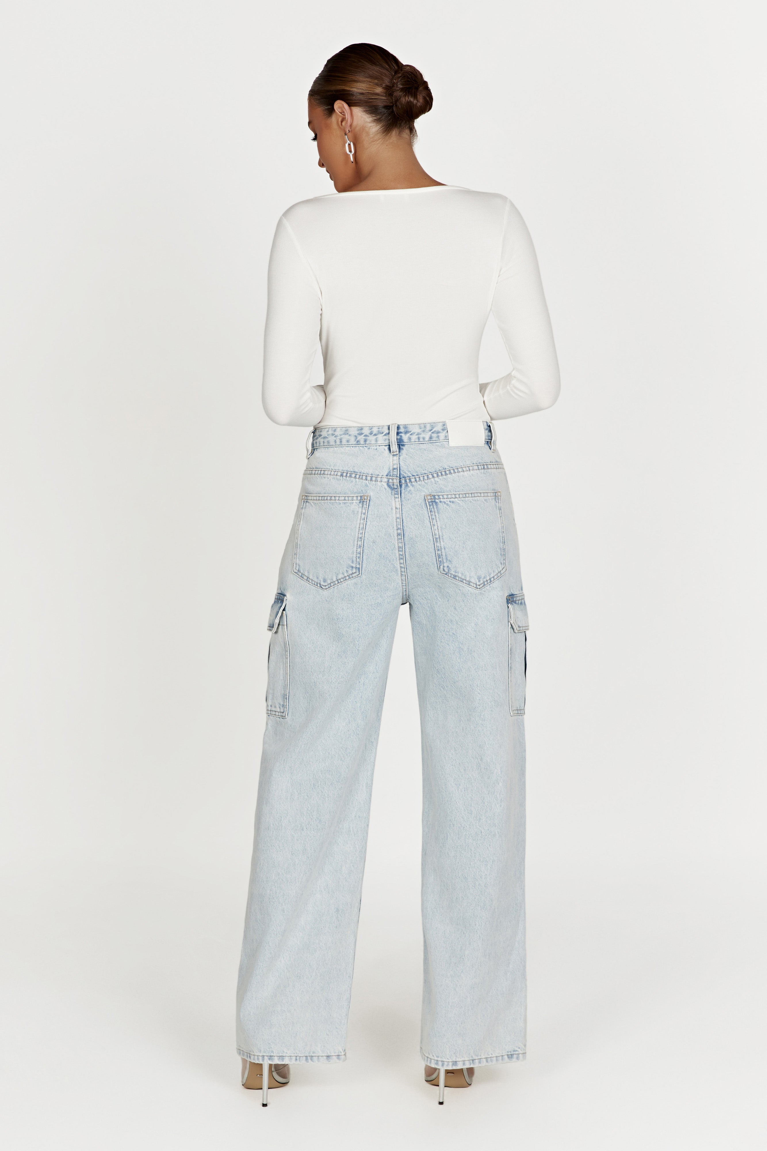 Naomi Long Sleeve Bodysuit - White