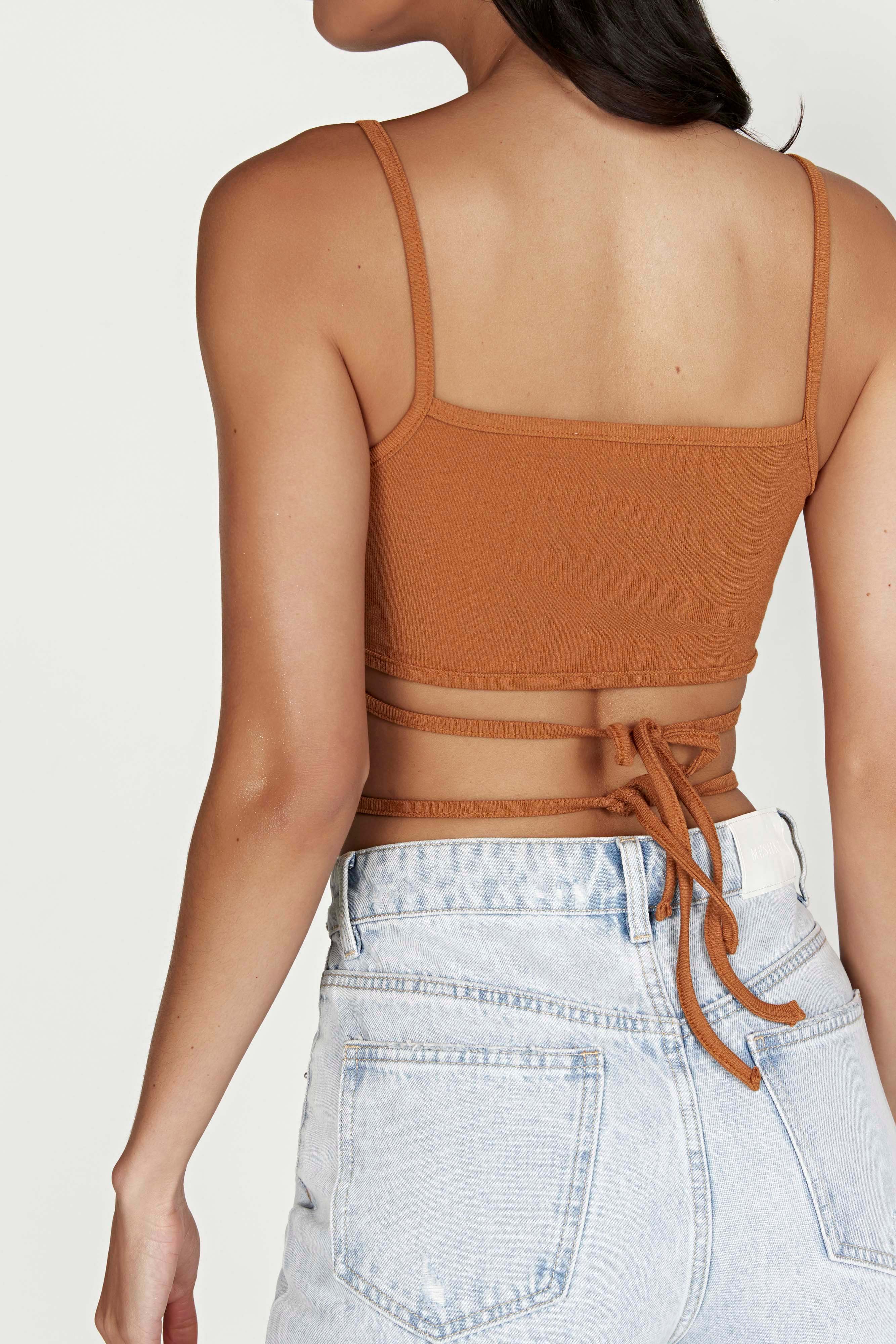 Ayesha Cut Out Singlet - Biscuit