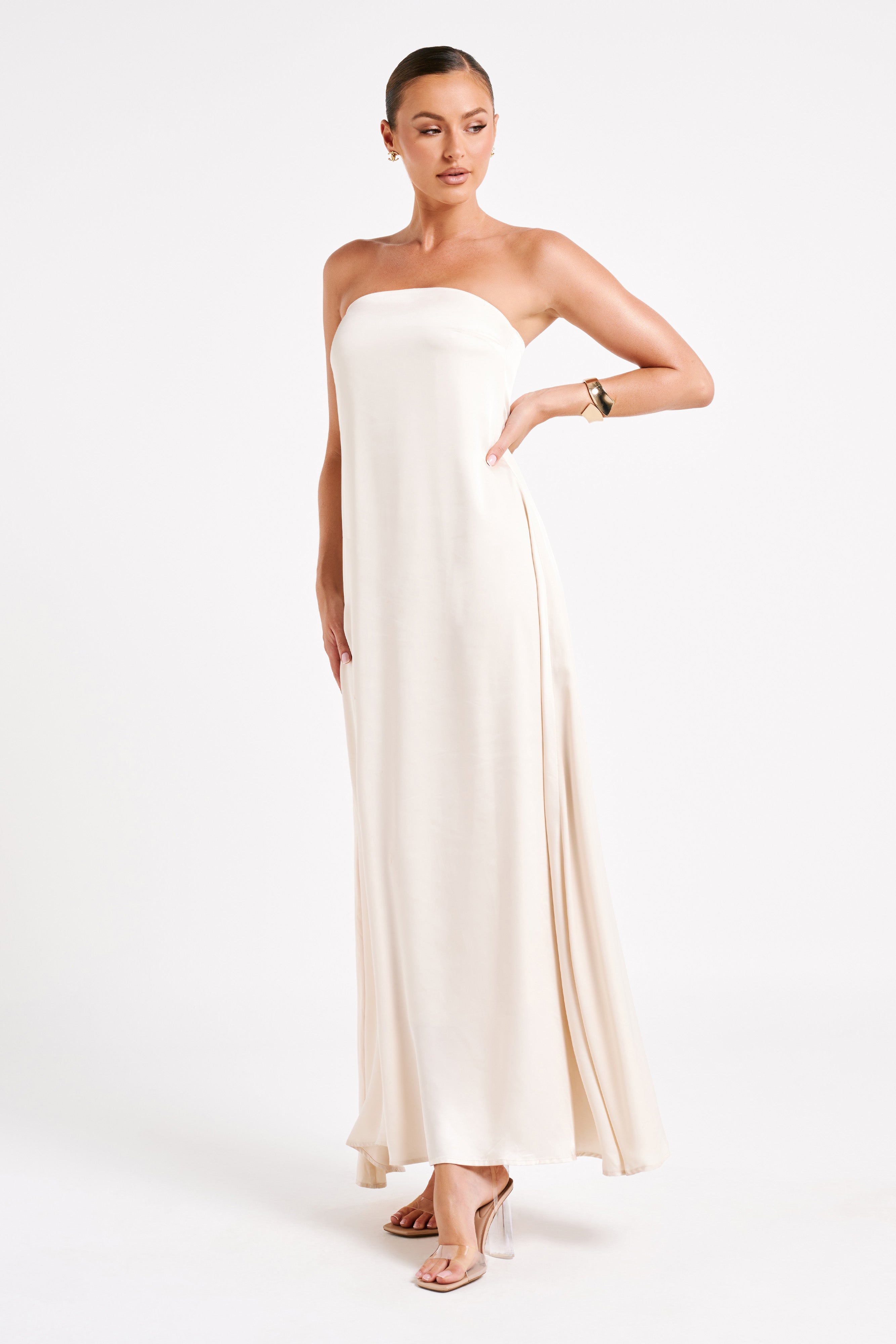Luisa Strapless Maxi Dress - Sand
