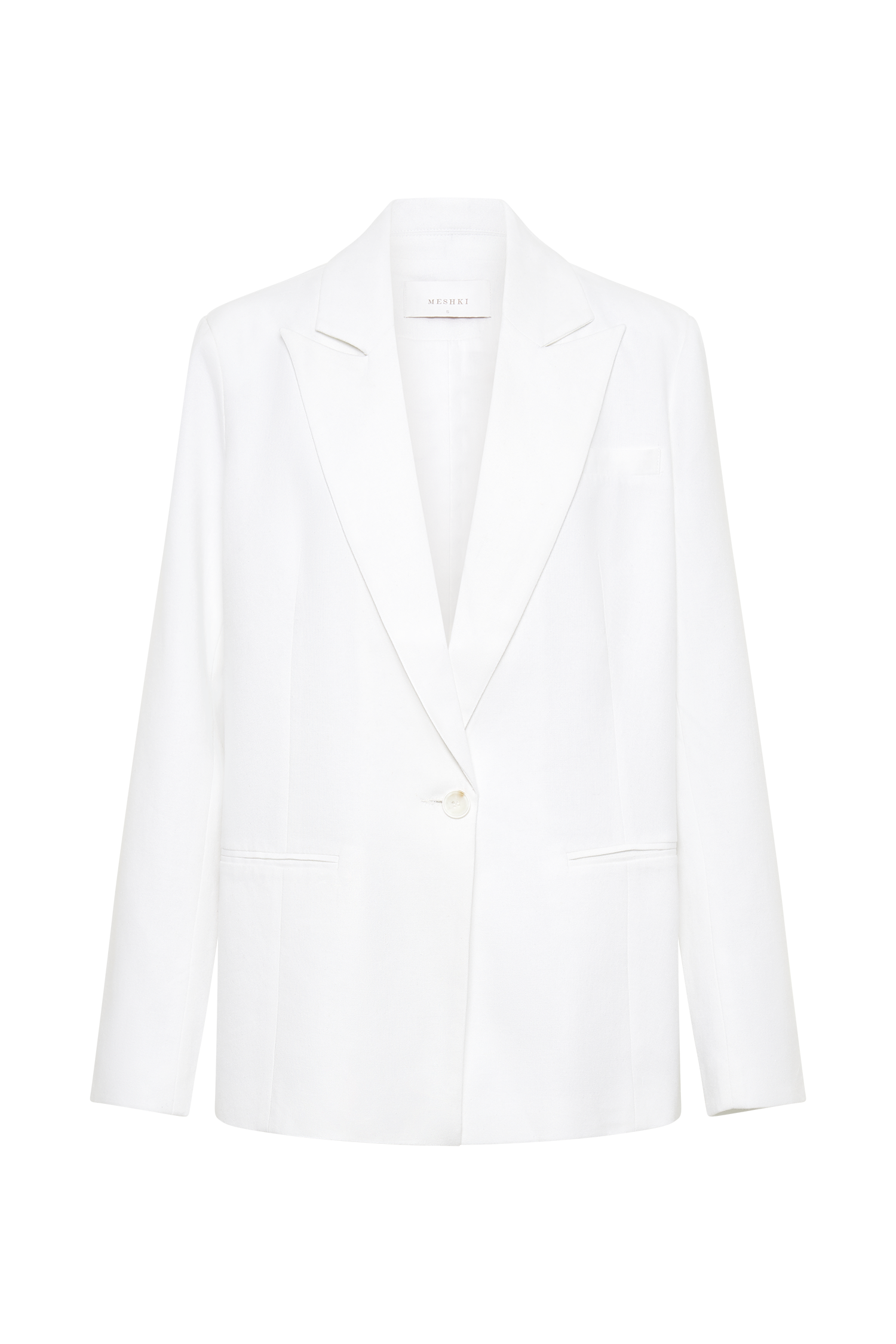 Shona Linen Oversized Blazer - White