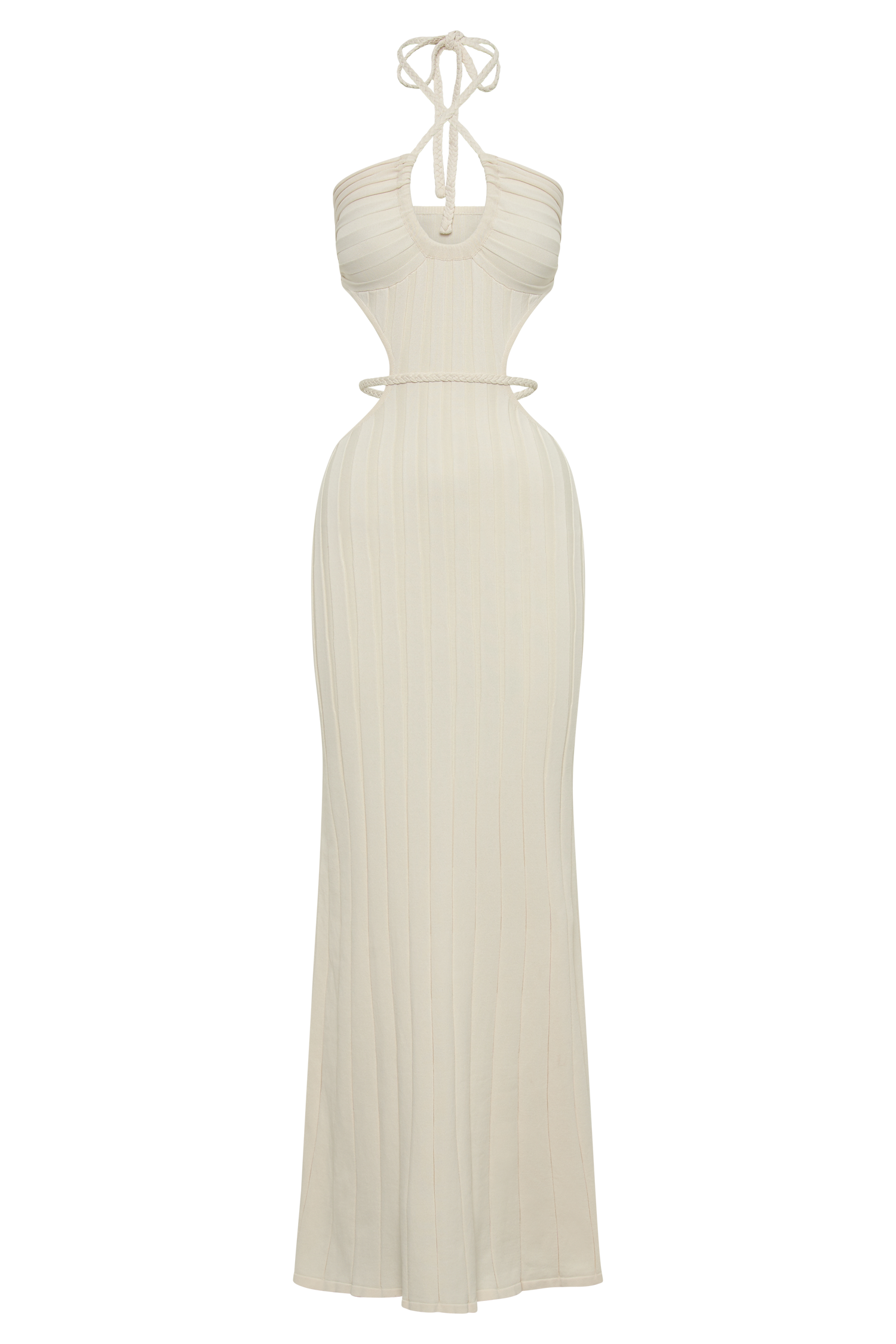 Minerva Cut Out Knit Maxi Dress - Ivory