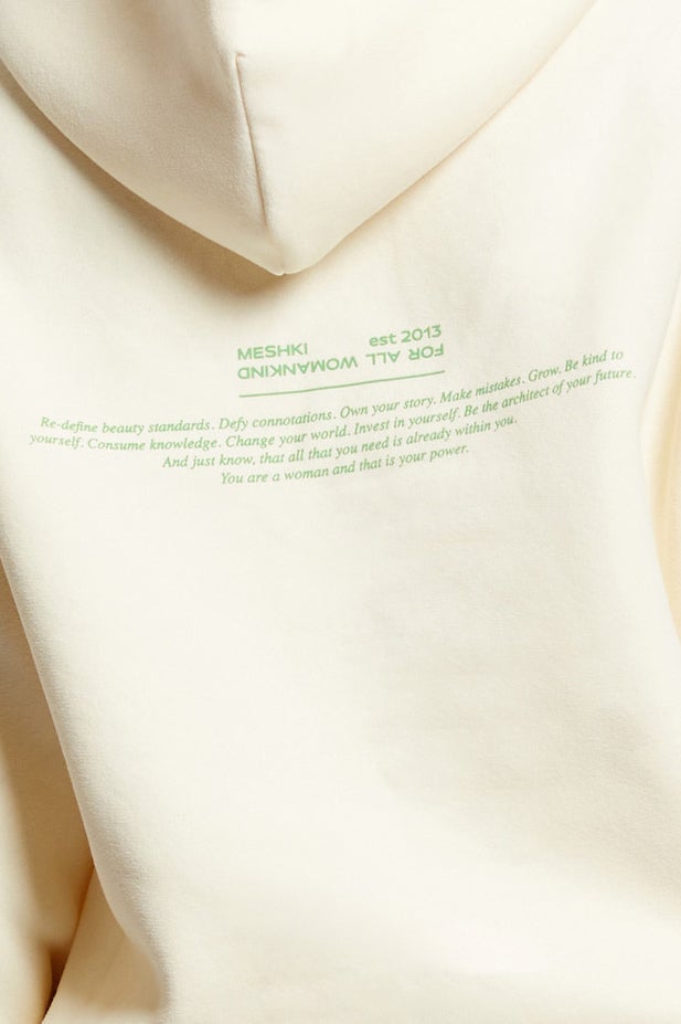 Bree Oversized Fleeceback Hoodie - Marshmallow