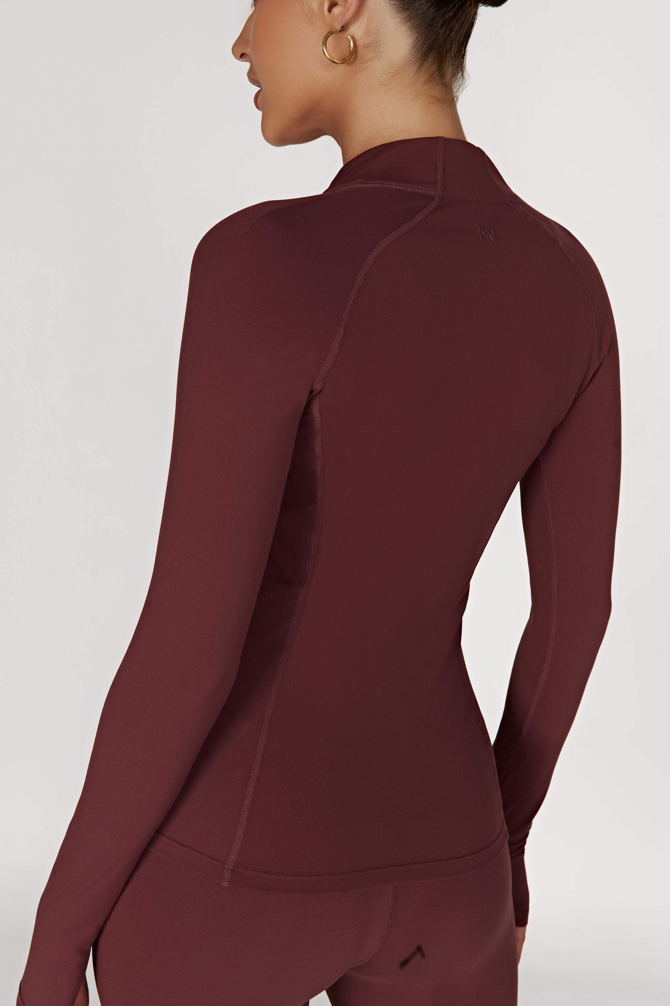 Luna Zip Up Jacket - Mahogany