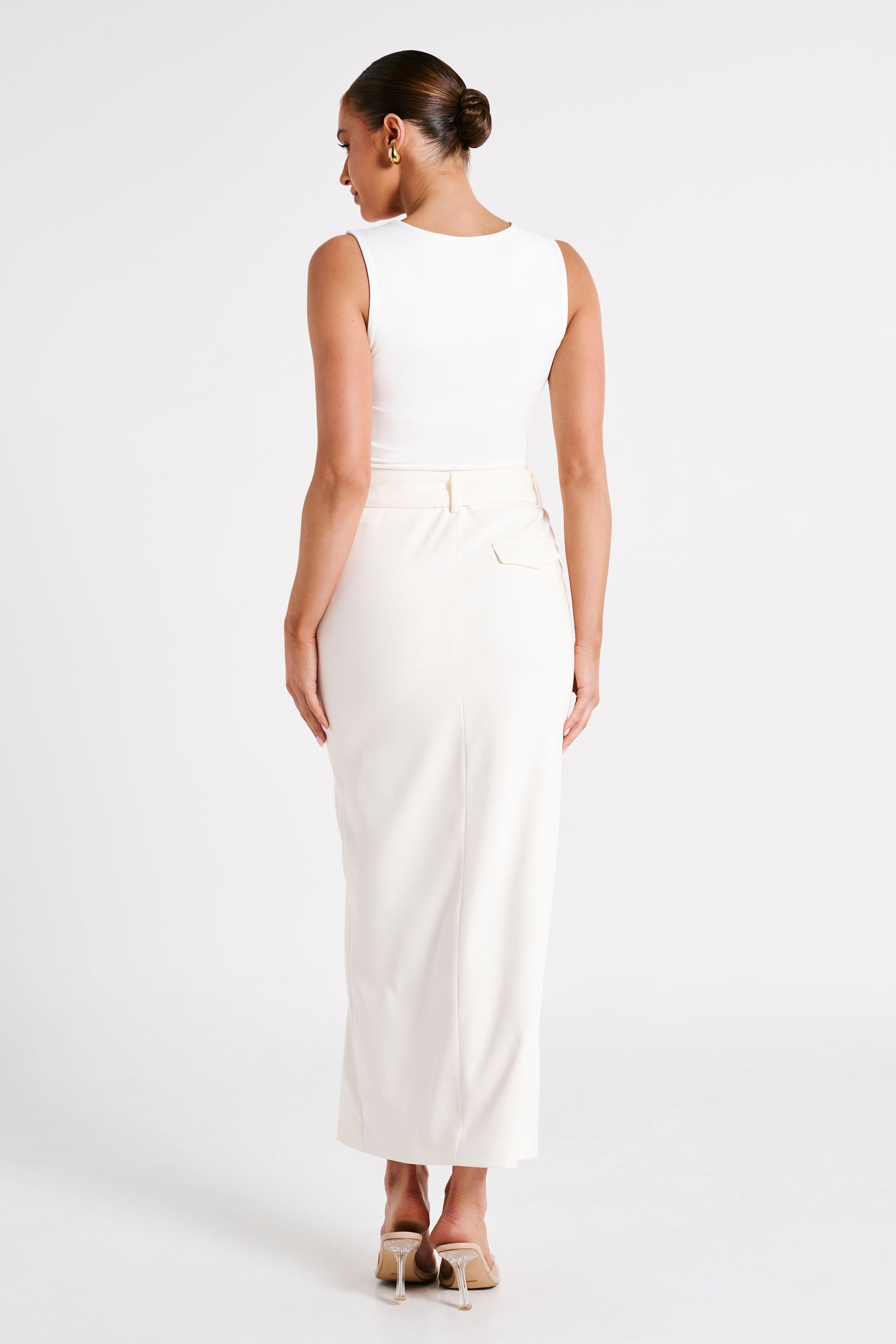 Daria Suiting Midi Skirt - Ivory