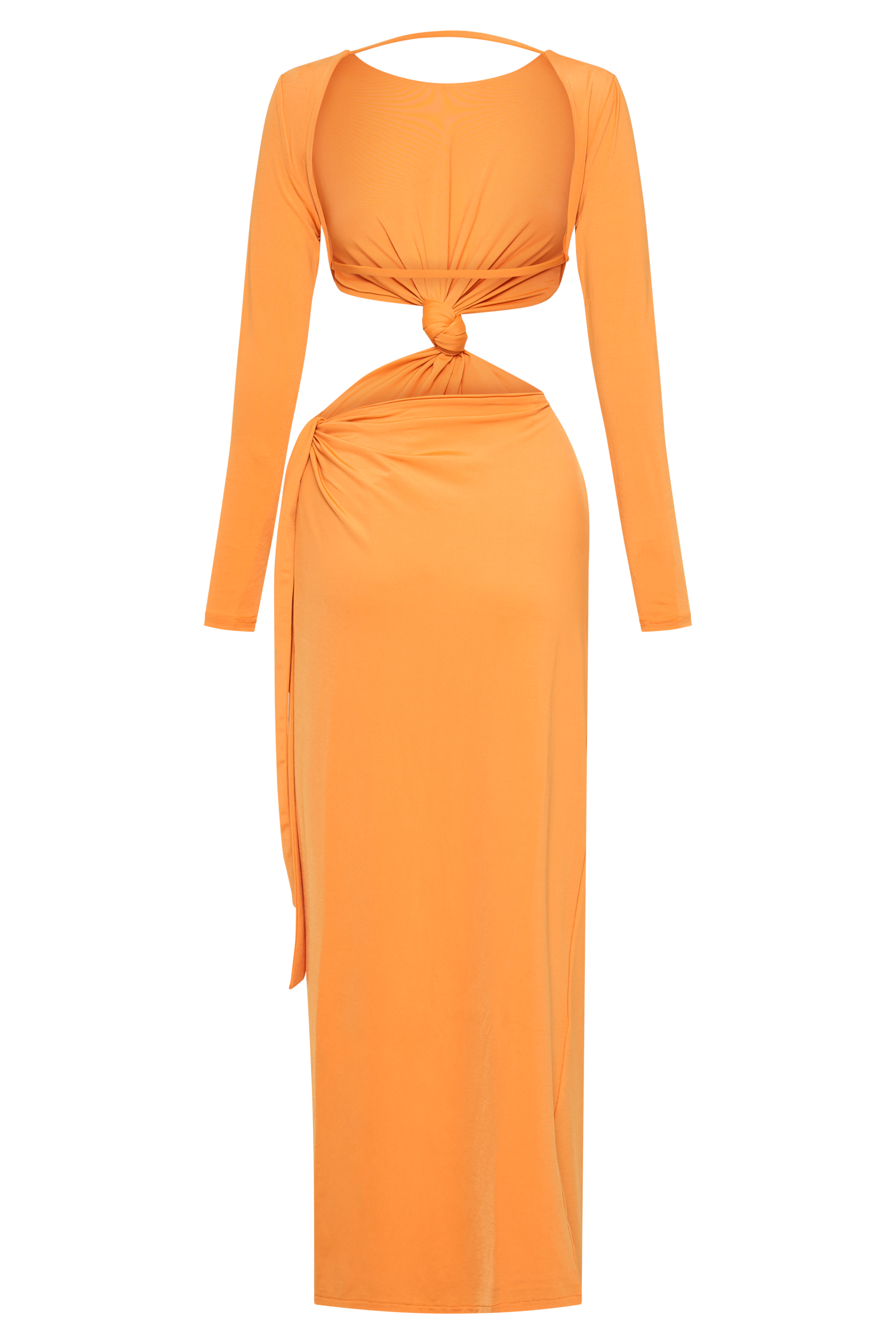 Kiandra Slinky Knot Maxi Dress - Orange