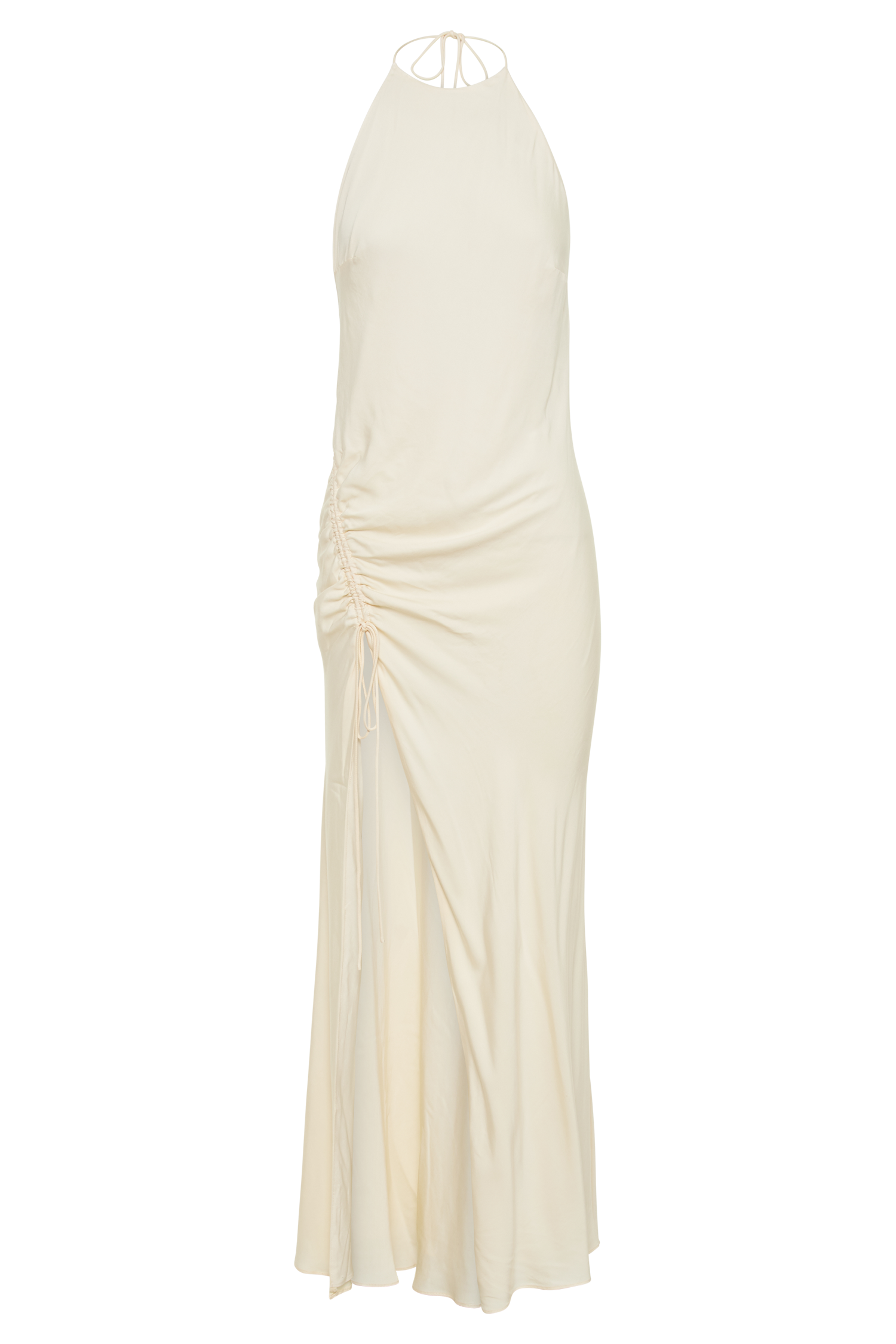 Polly Halter Maxi Dress - Bone