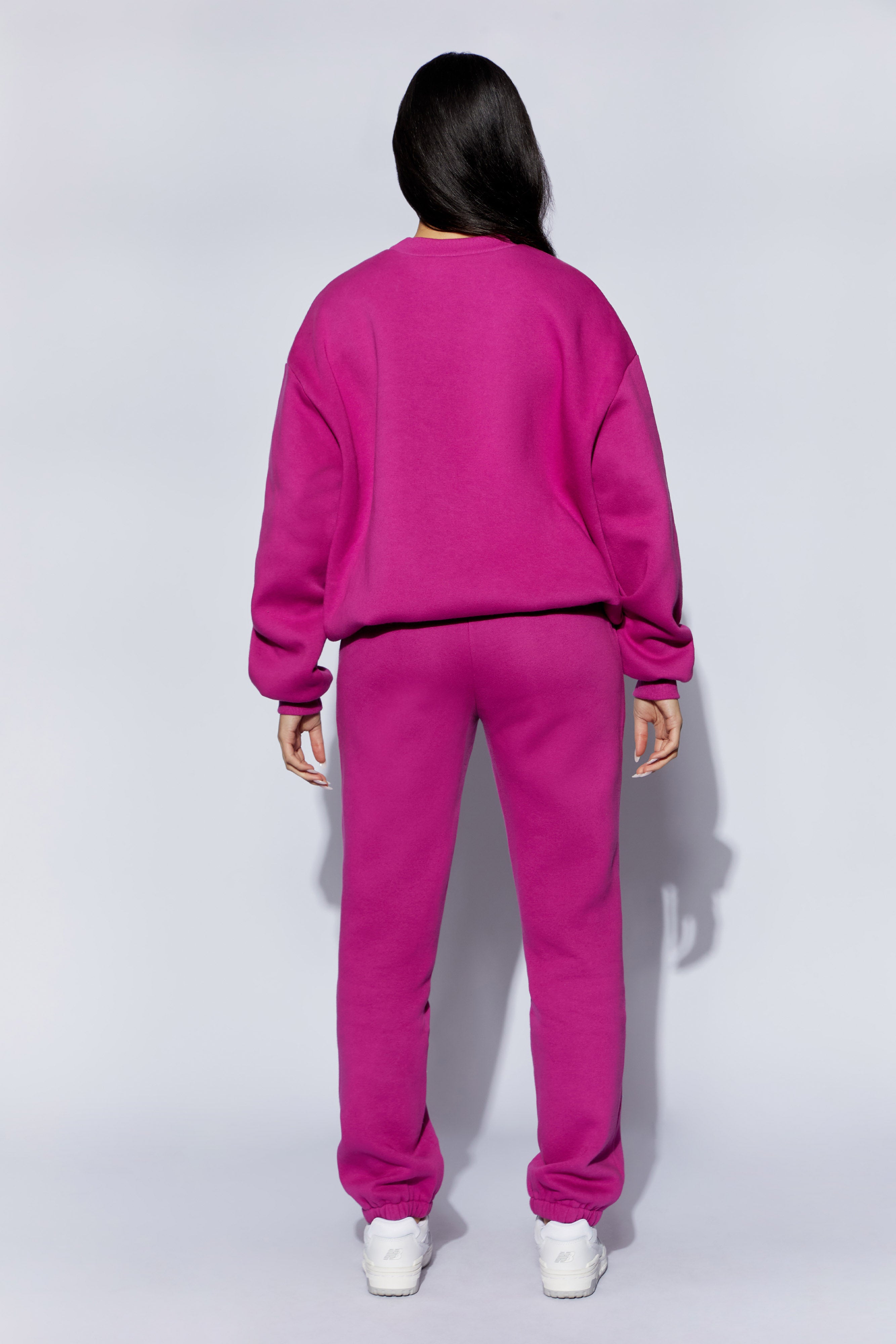 Sutton Embossed Fleeceback Crewneck - Violet