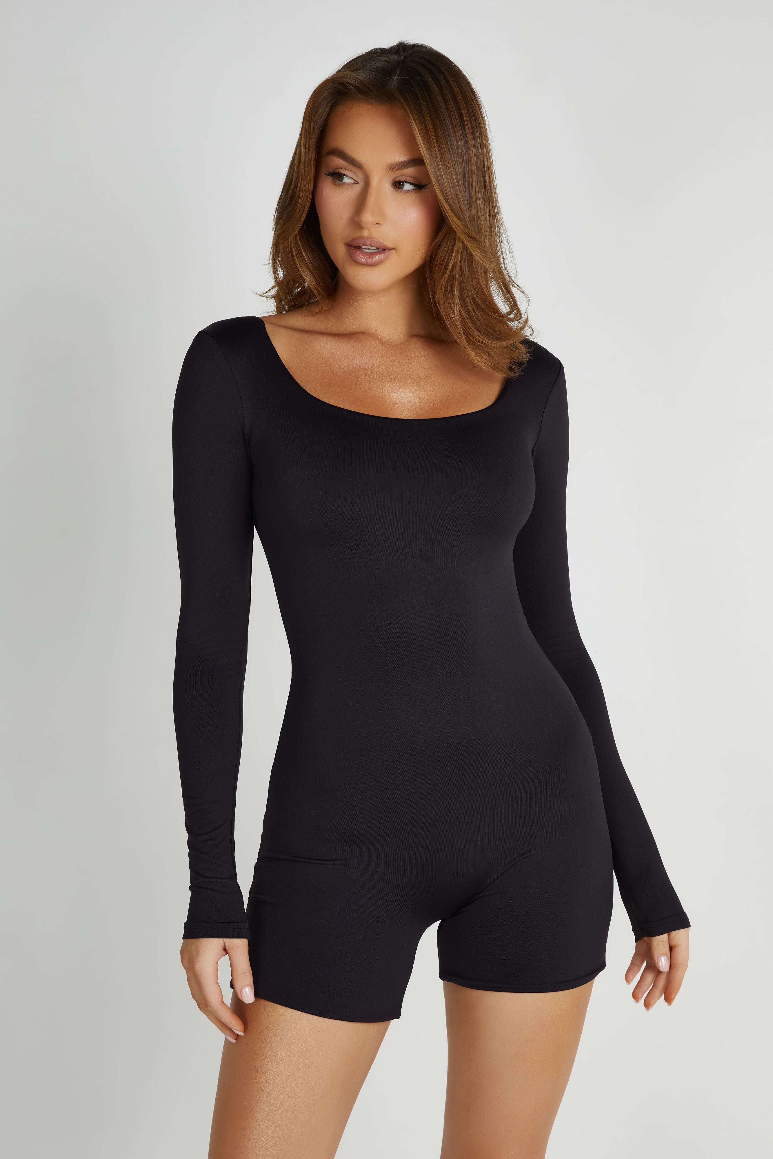 Oakley Recycled Nylon Long Sleeve Playsuit - Black