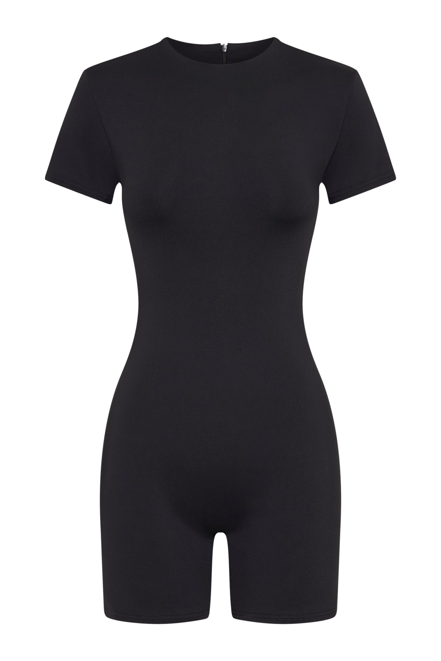 Francesca Recycled Nylon Playsuit - Black