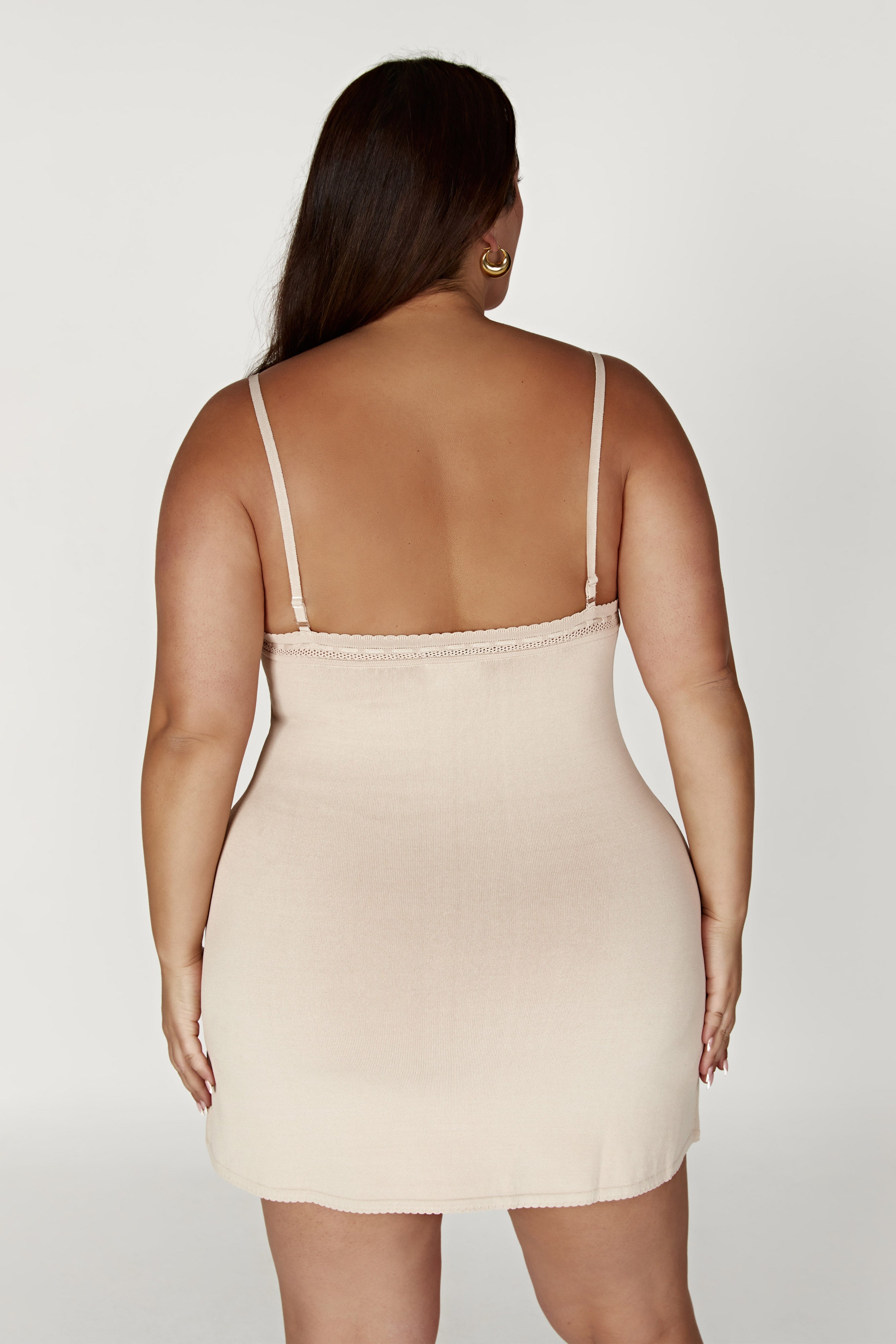 Ellis Pointelle Knit Mini Dress - Bone