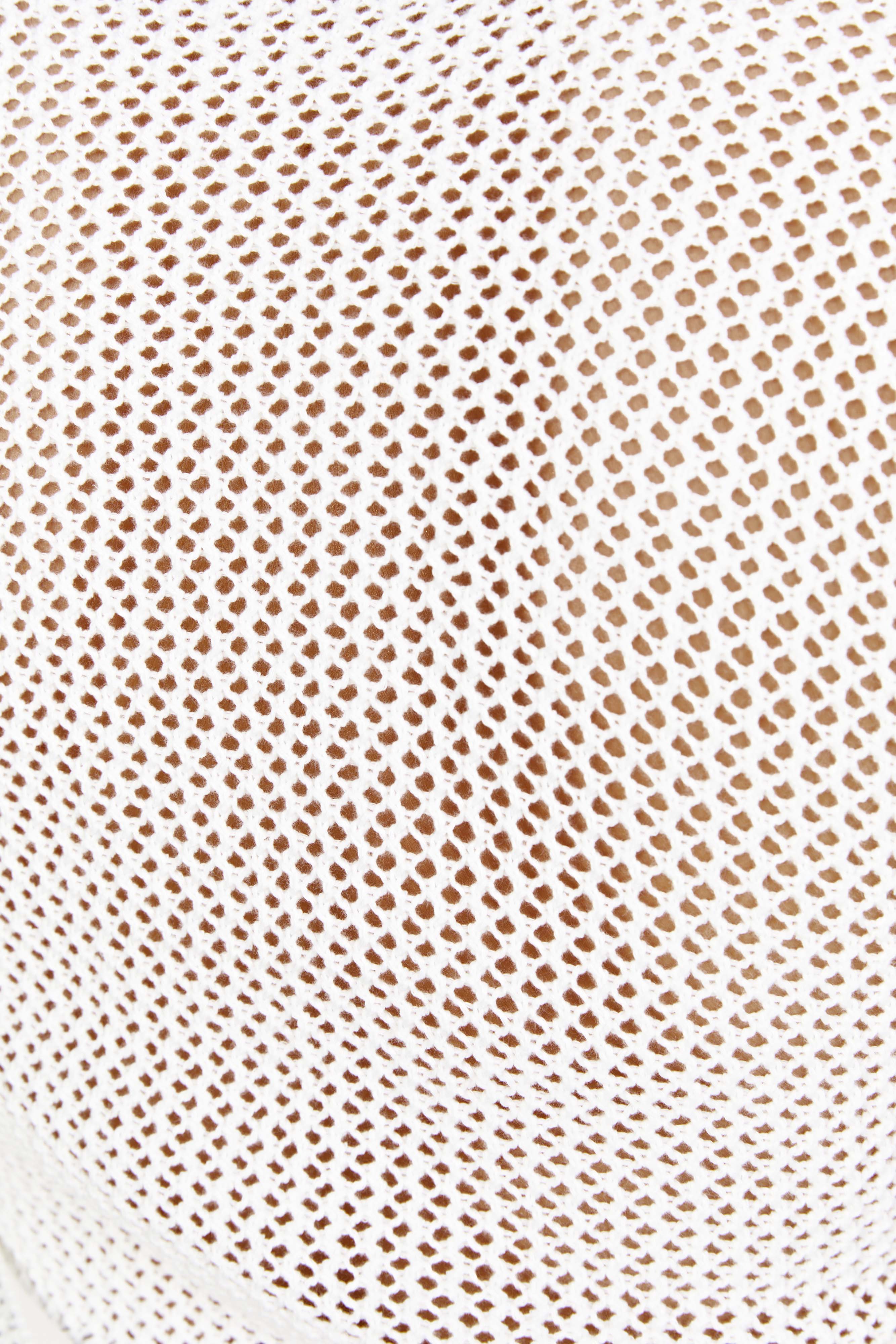 Debra Mixed Yarn Top - White