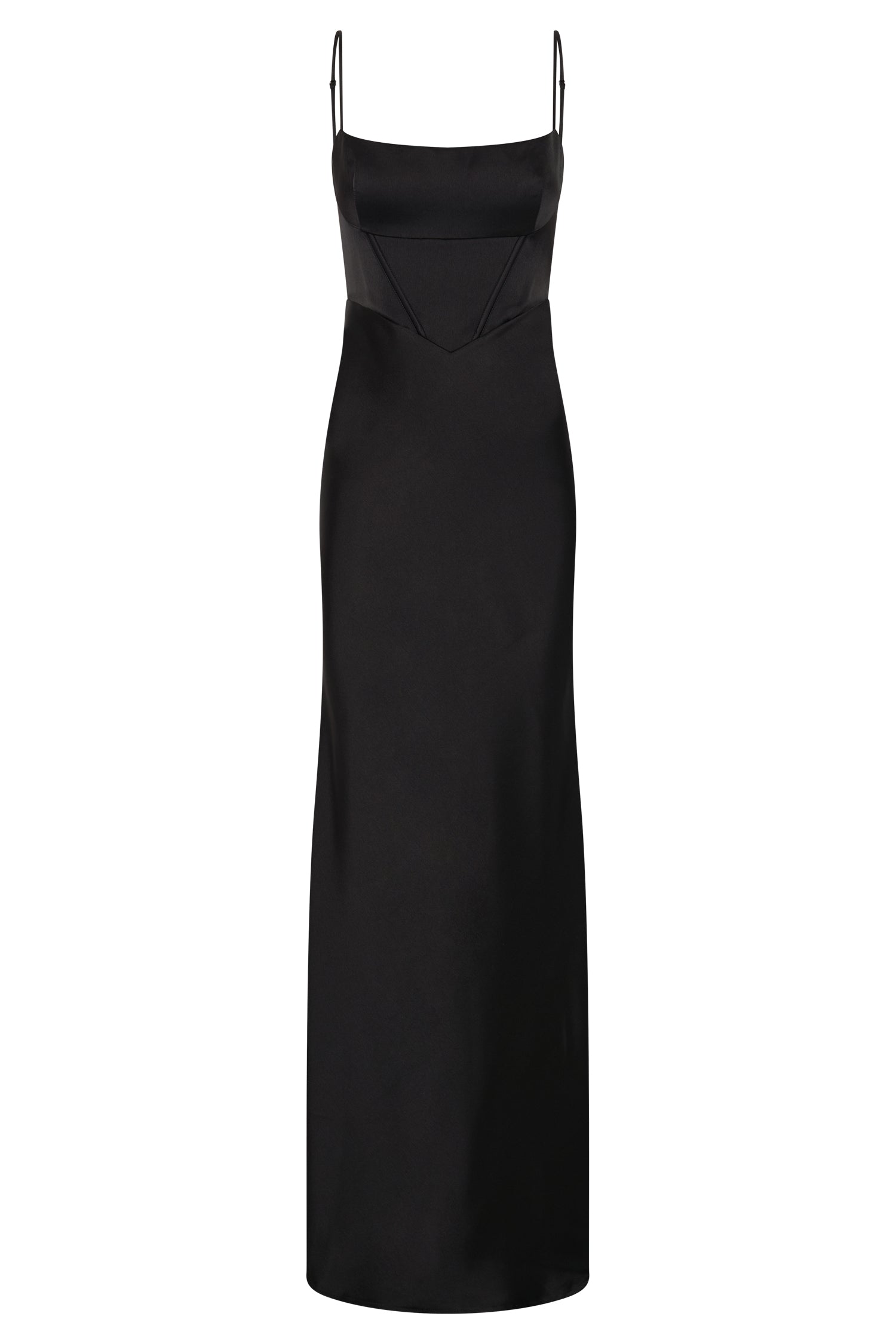 Desirie Corset Maxi Dress - Black