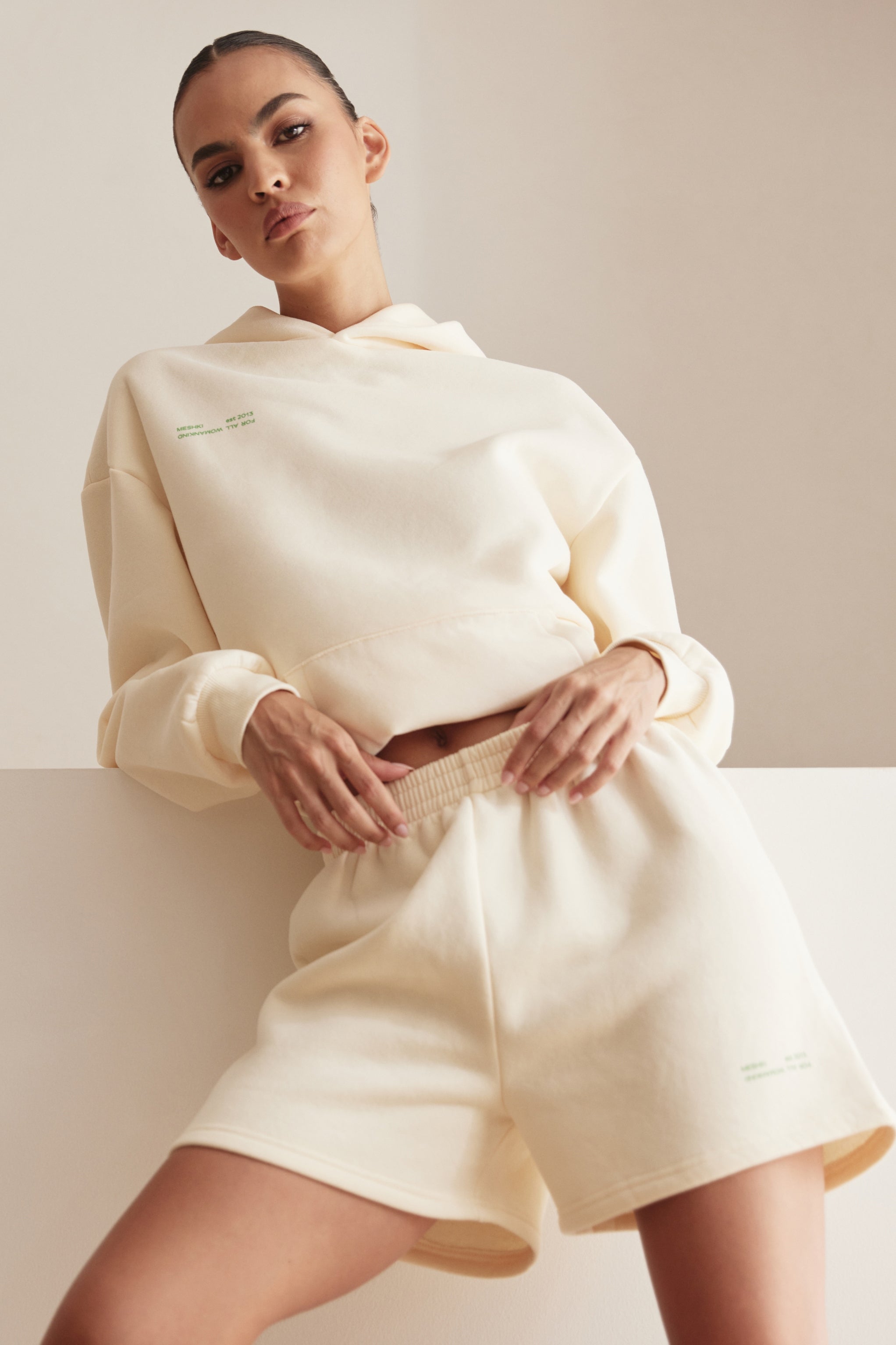 Bree Oversized Fleeceback Hoodie - Marshmallow