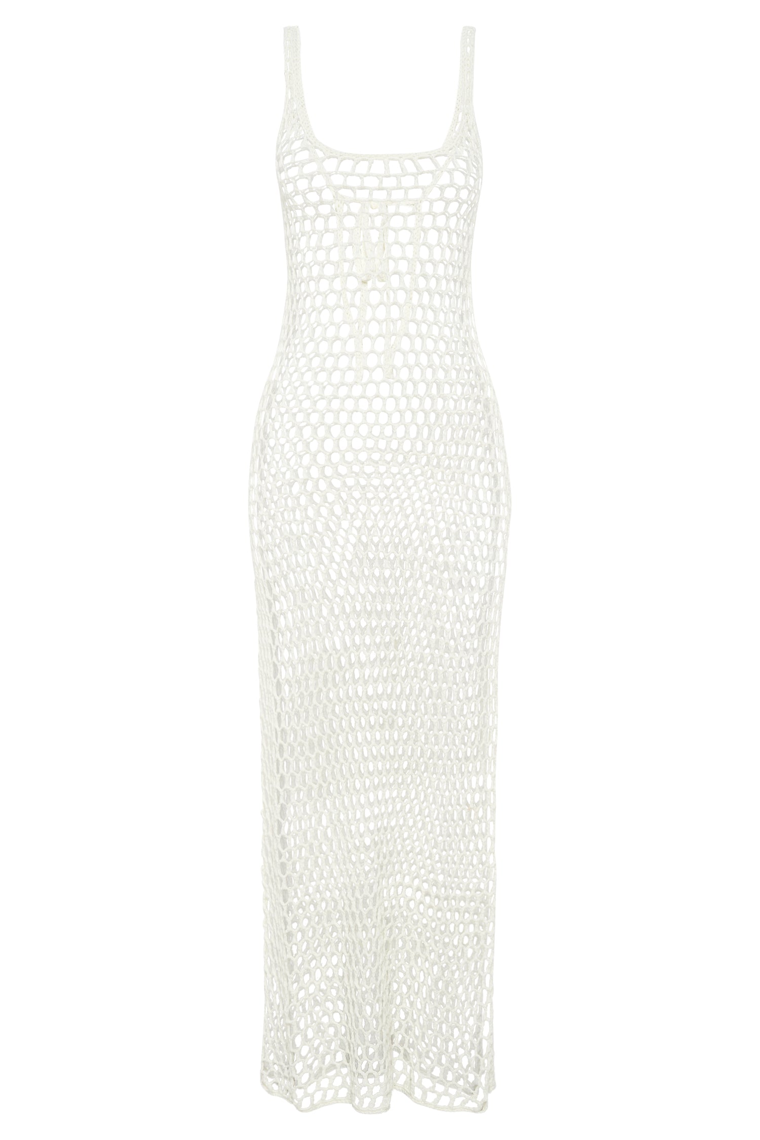 Bodhi Crochet Maxi Dress - White