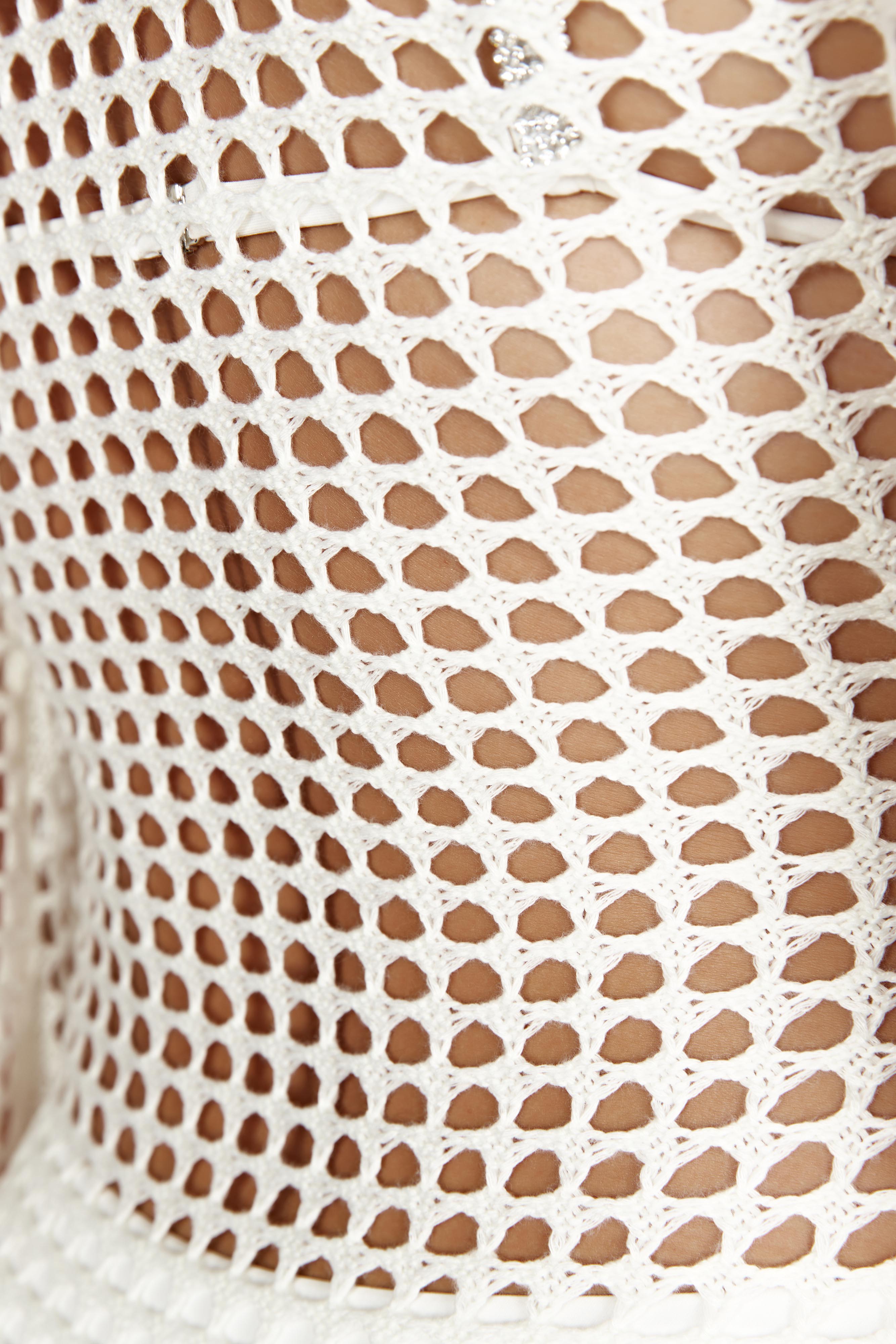 Murphy Long Sleeve Crochet Maxi Dress - White