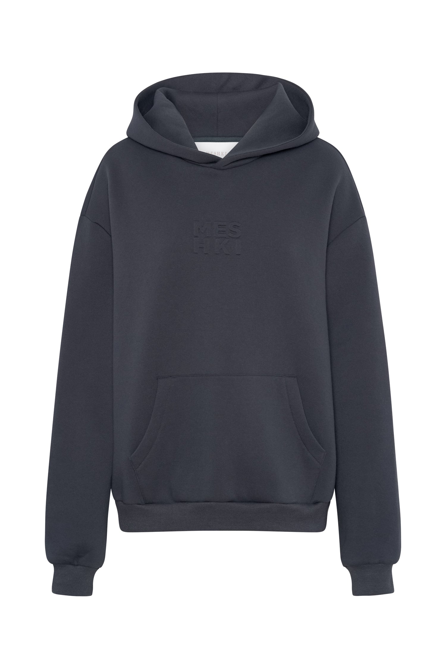 Arden Embossed Fleeceback Hoodie - Charcoal
