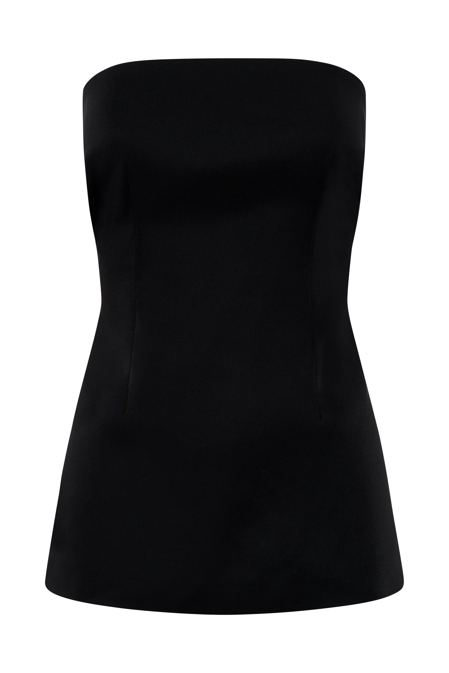 Astrid Strapless Back Tie Top - Black