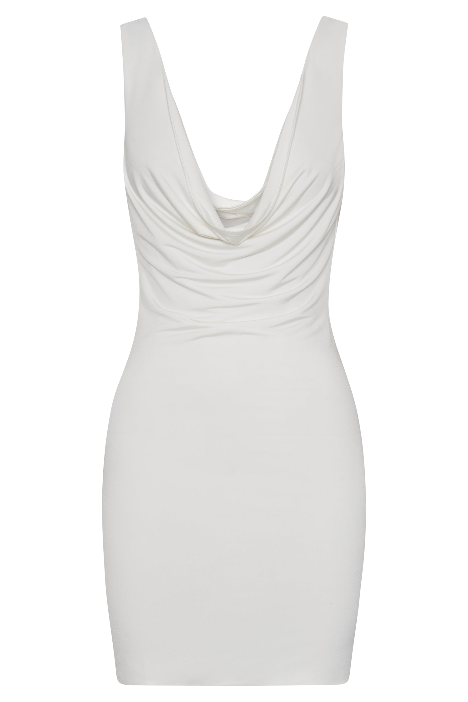 Juliette Cowl Mini Dress - Bone