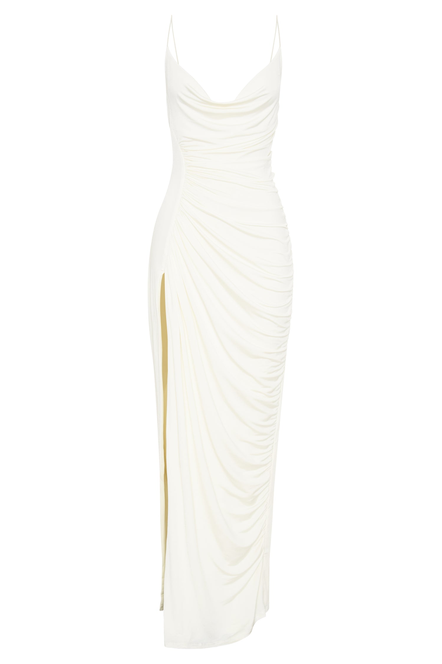 Candice Ruched Maxi Dress - Bone