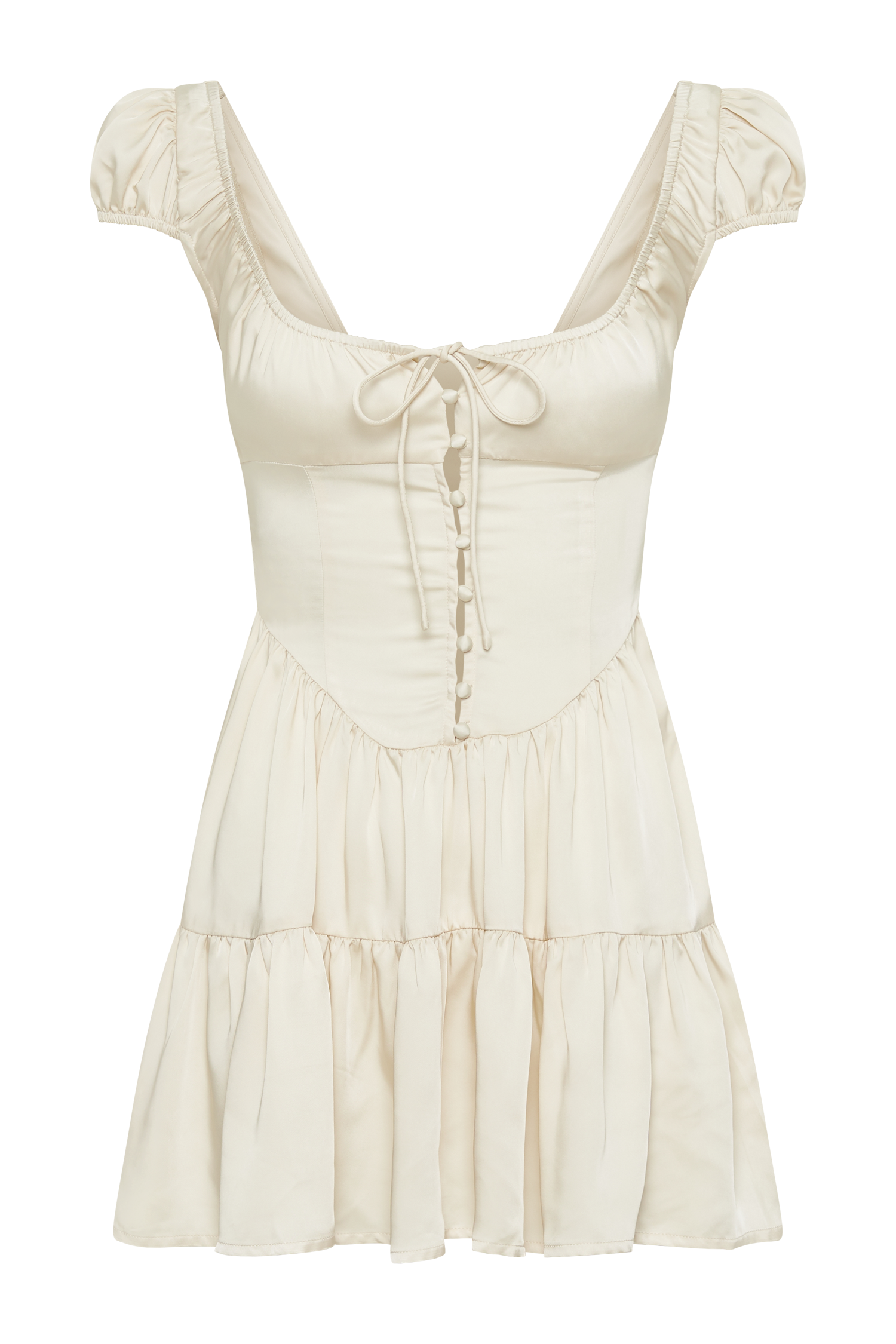 Havanna Satin Mini Dress - Sand