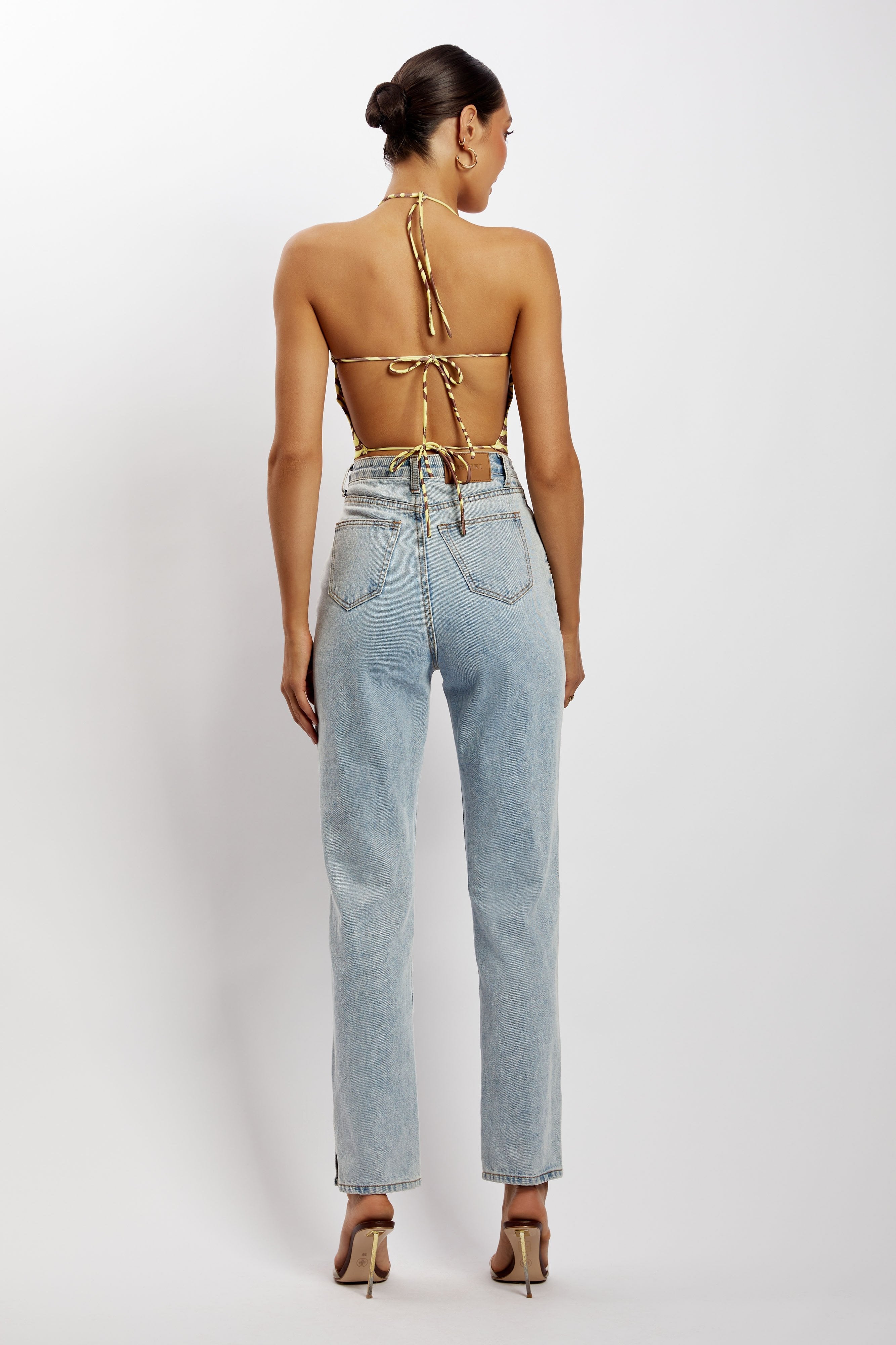 Joelle Halter Crop Top - Zebra Print