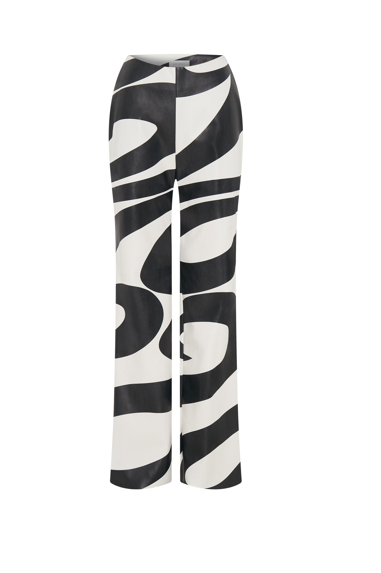 Stevie V Front Print Pu Pant - Swirl Print