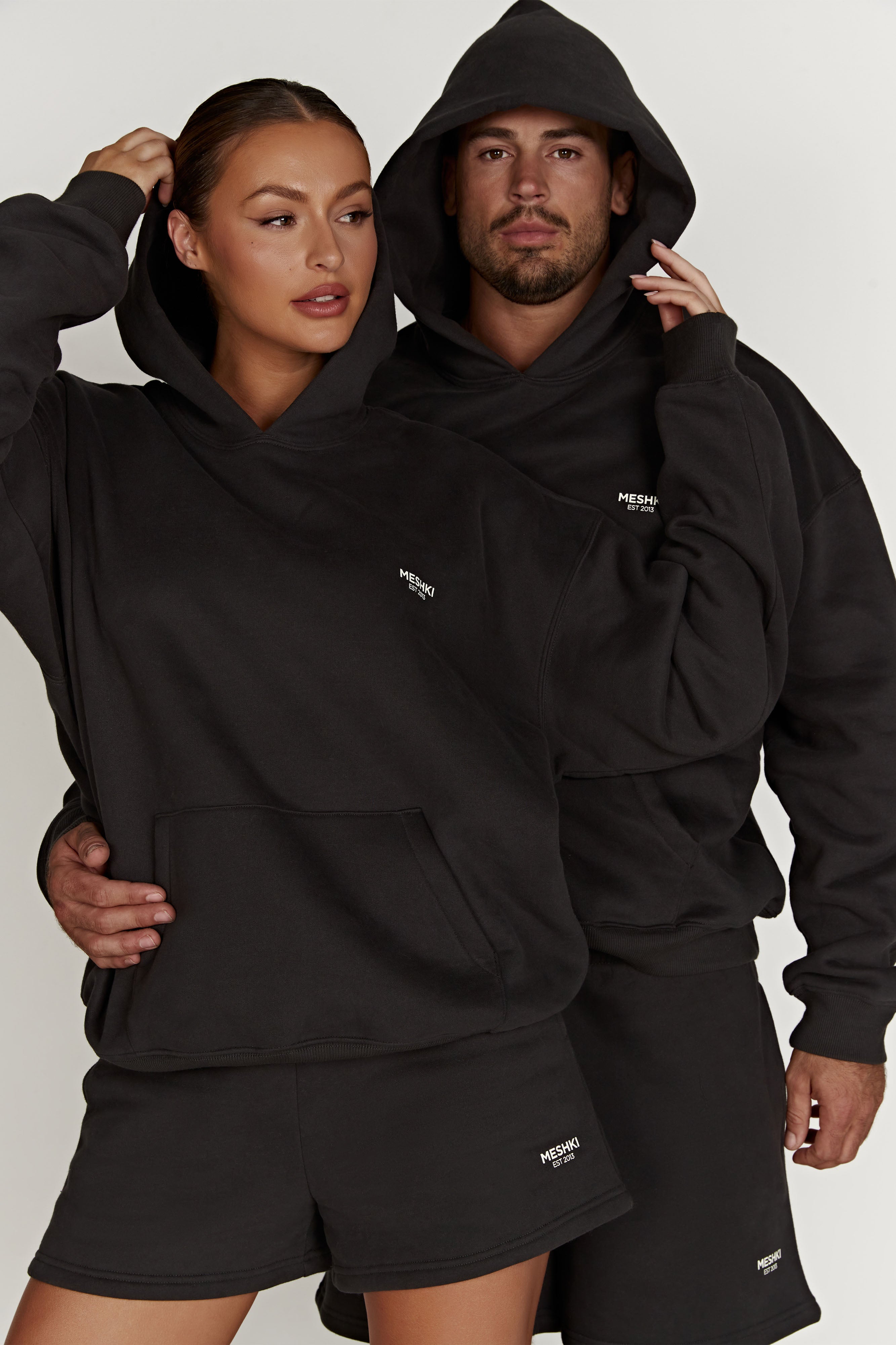 Bernie Oversized Unisex Hoodie - Dusk Black