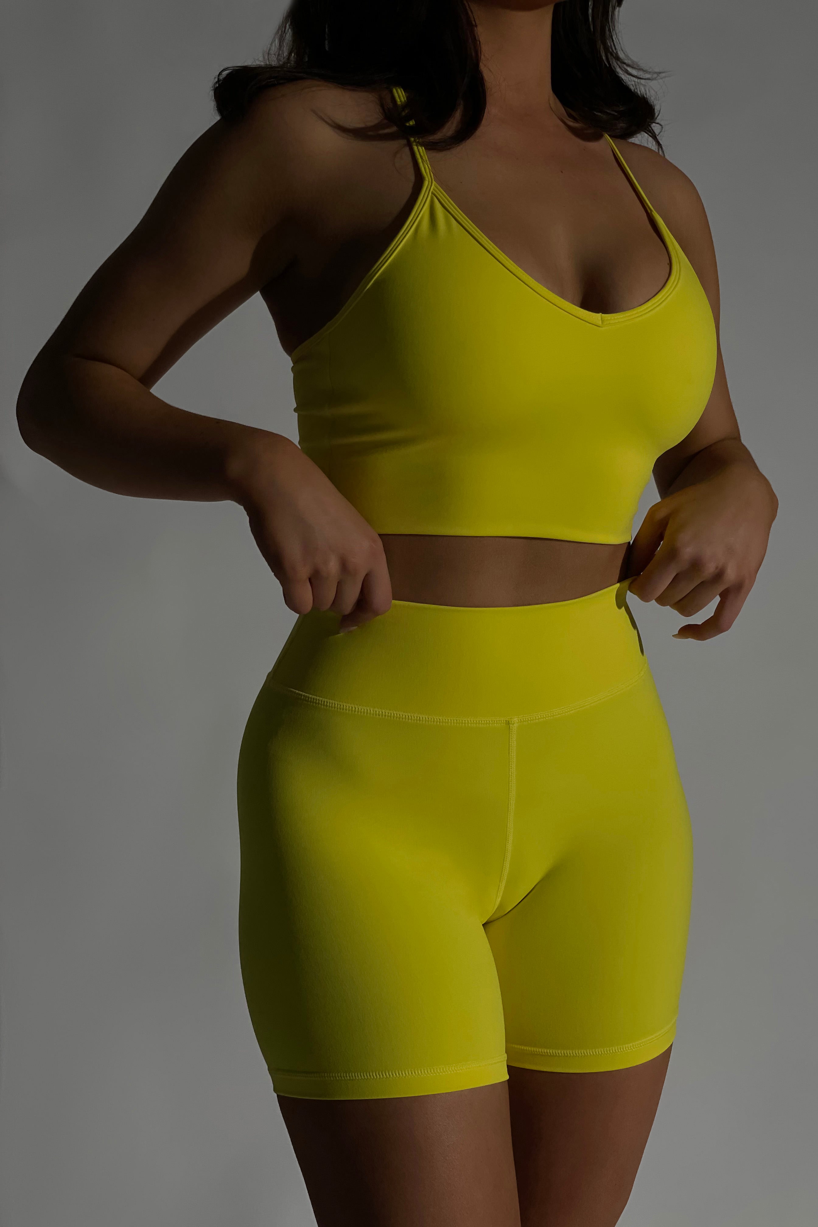 Carly Bike Shorts - Yellow
